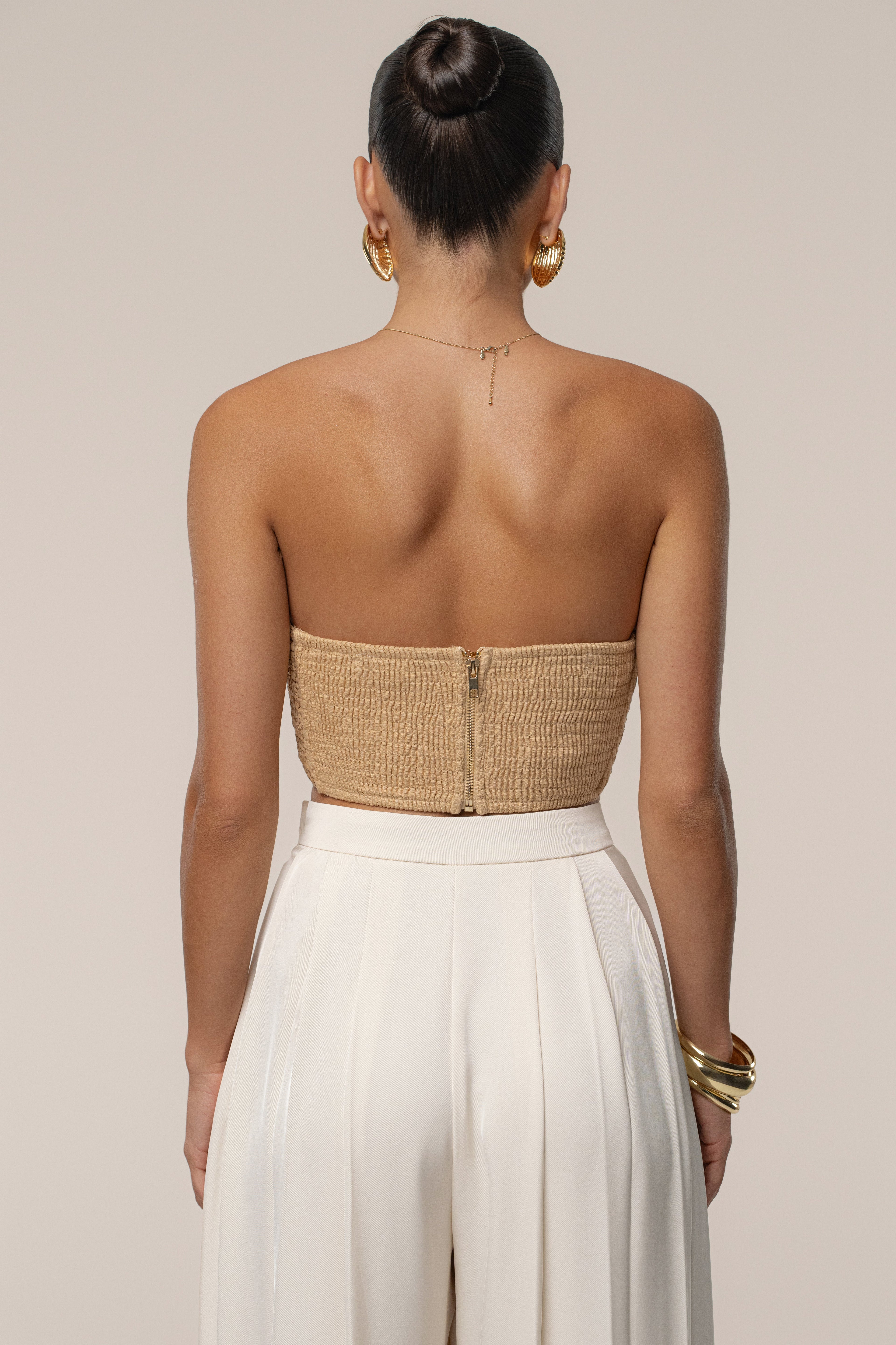Beige Sail Away Texture Bustier