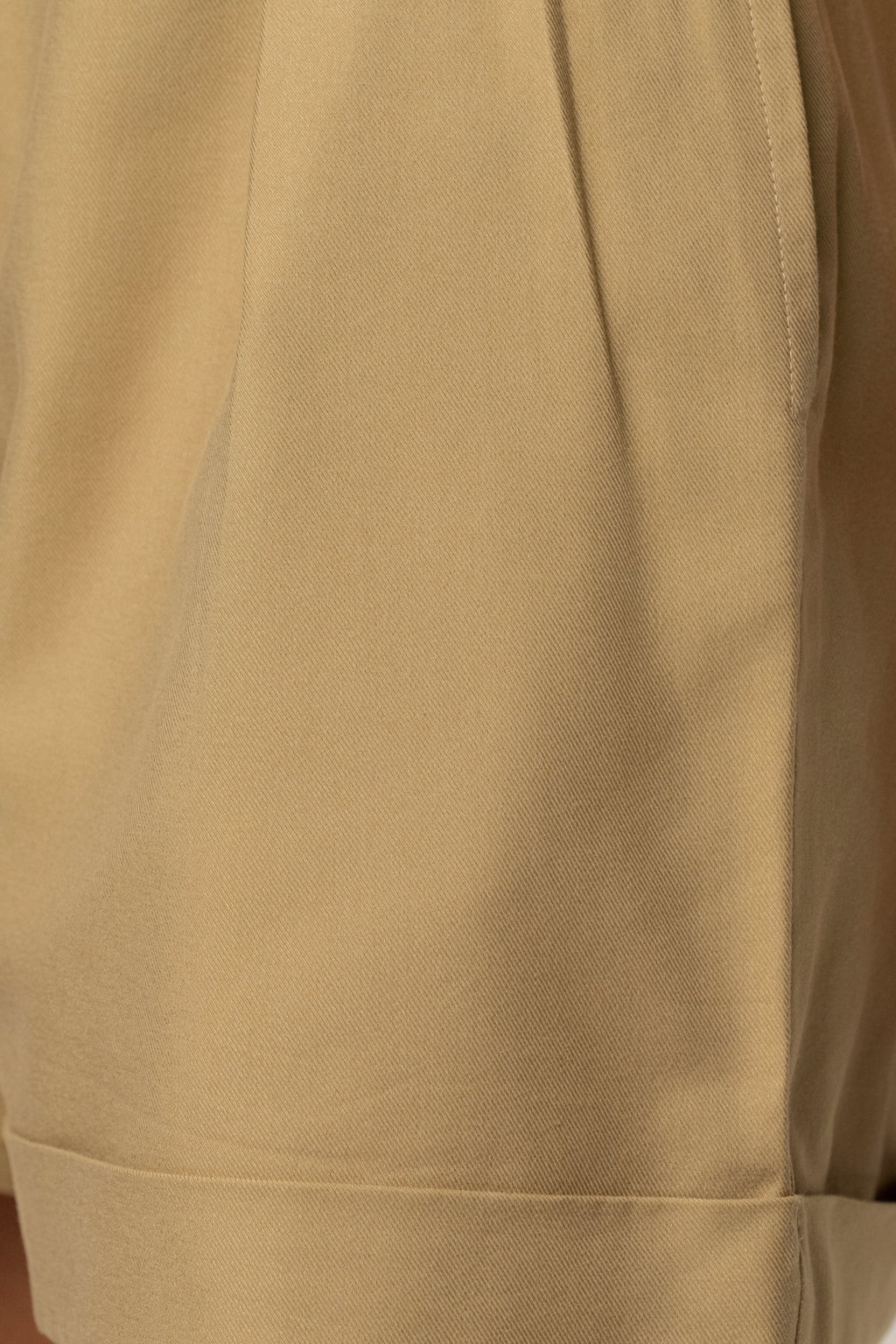 Tan Belted Cargo Shorts