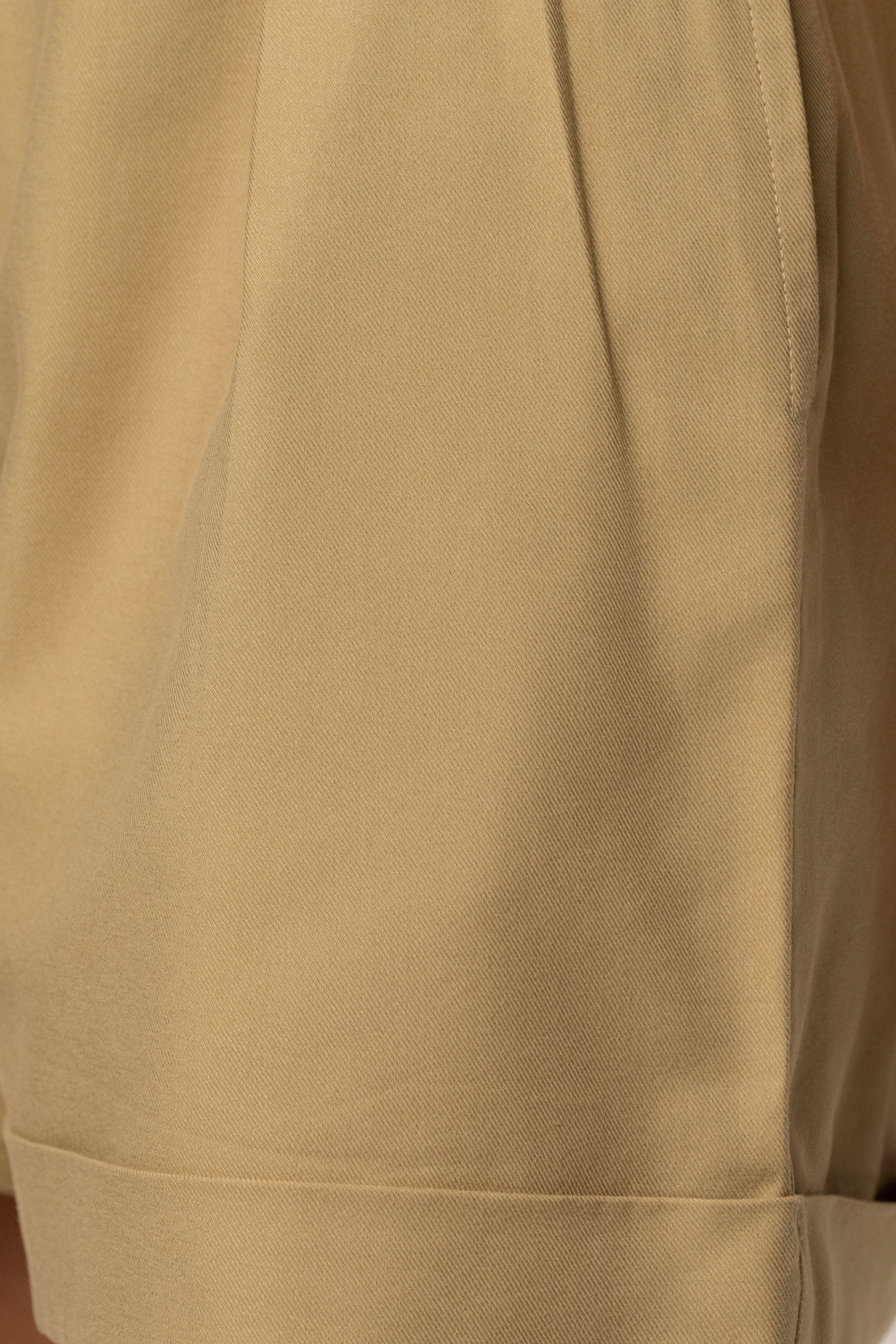 Tan Belted Cargo Shorts