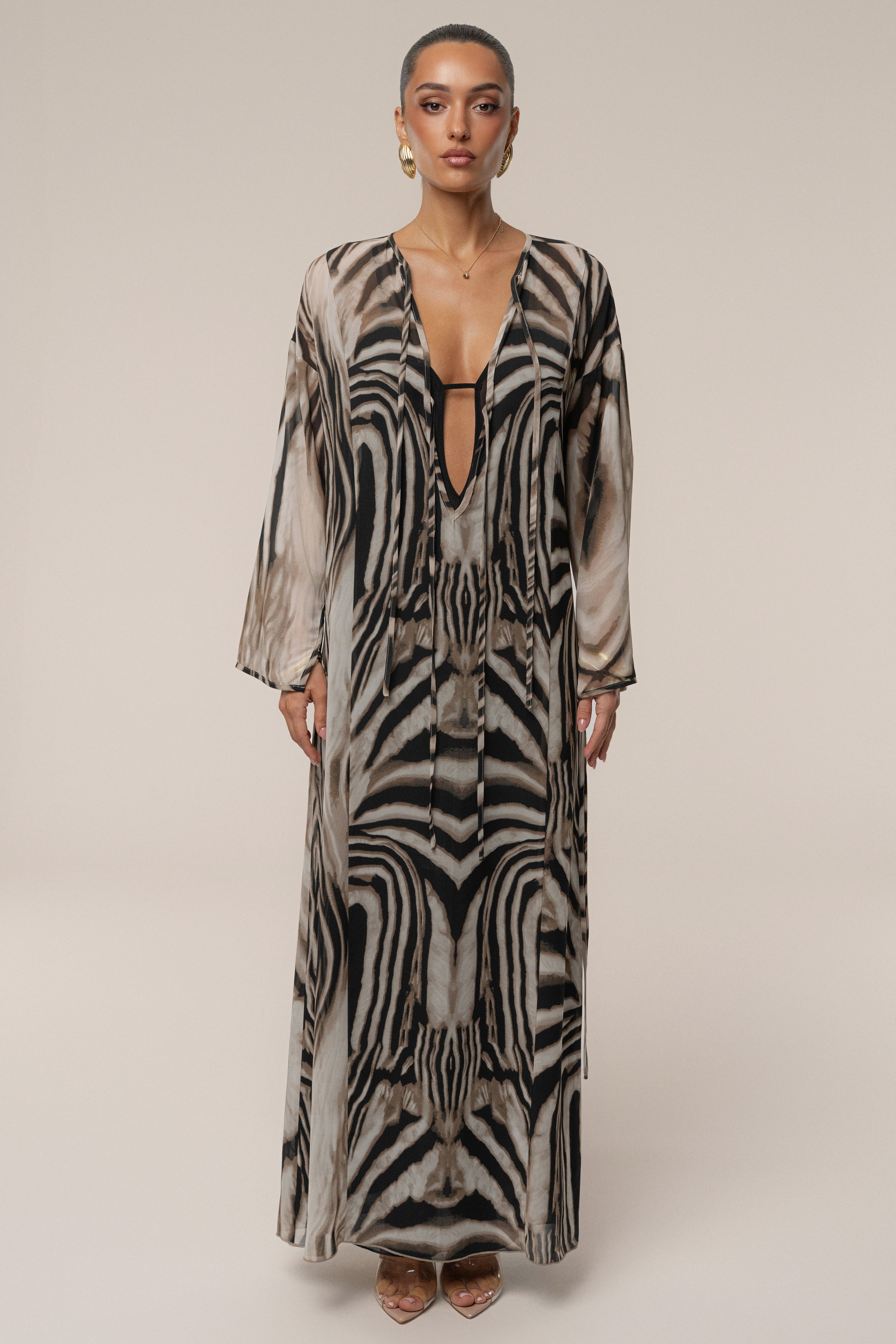 Brown Zebra New Vista Maxi Dress