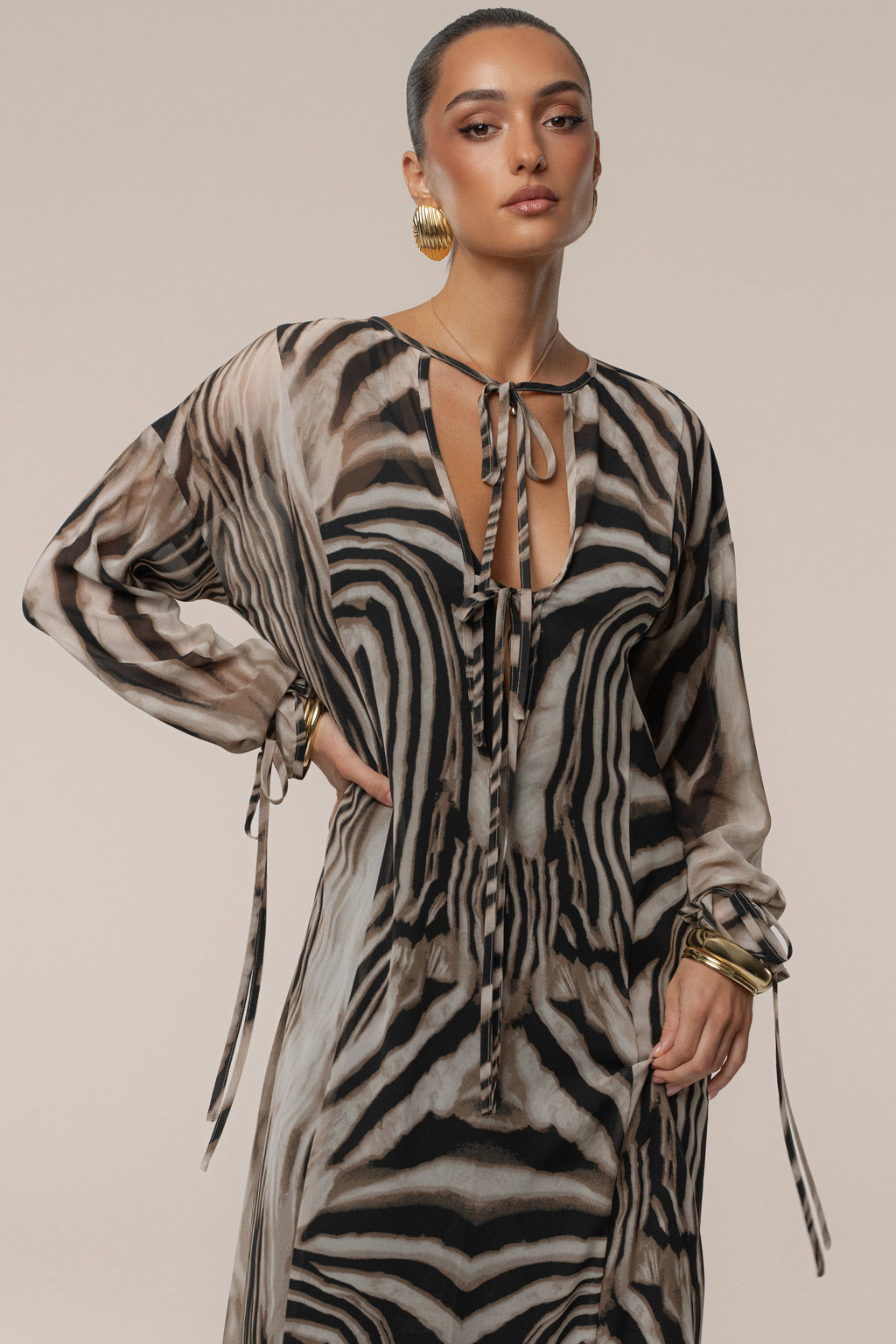 Brown Zebra New Vista Maxi Dress