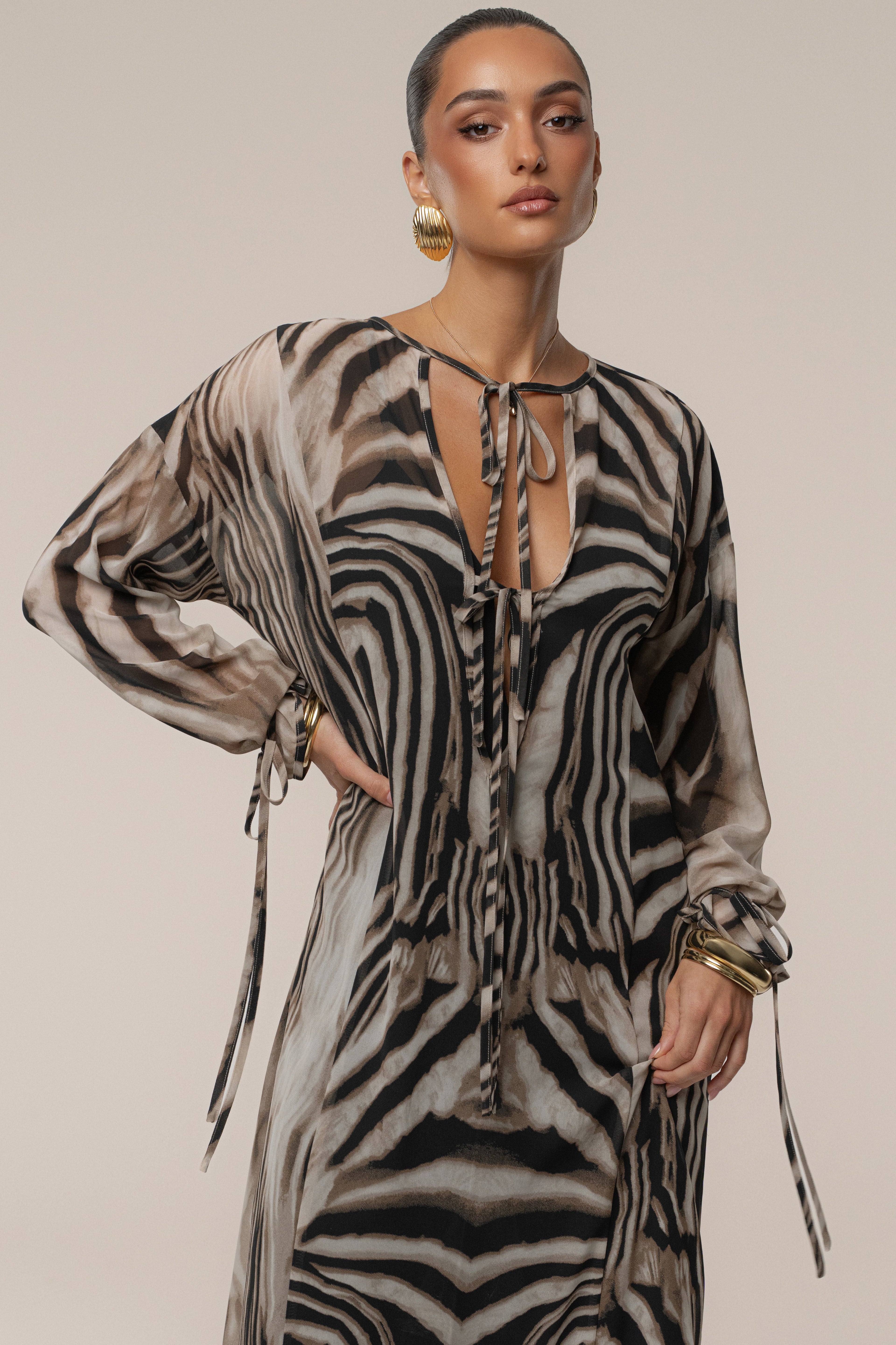 Brown Zebra New Vista Maxi Dress