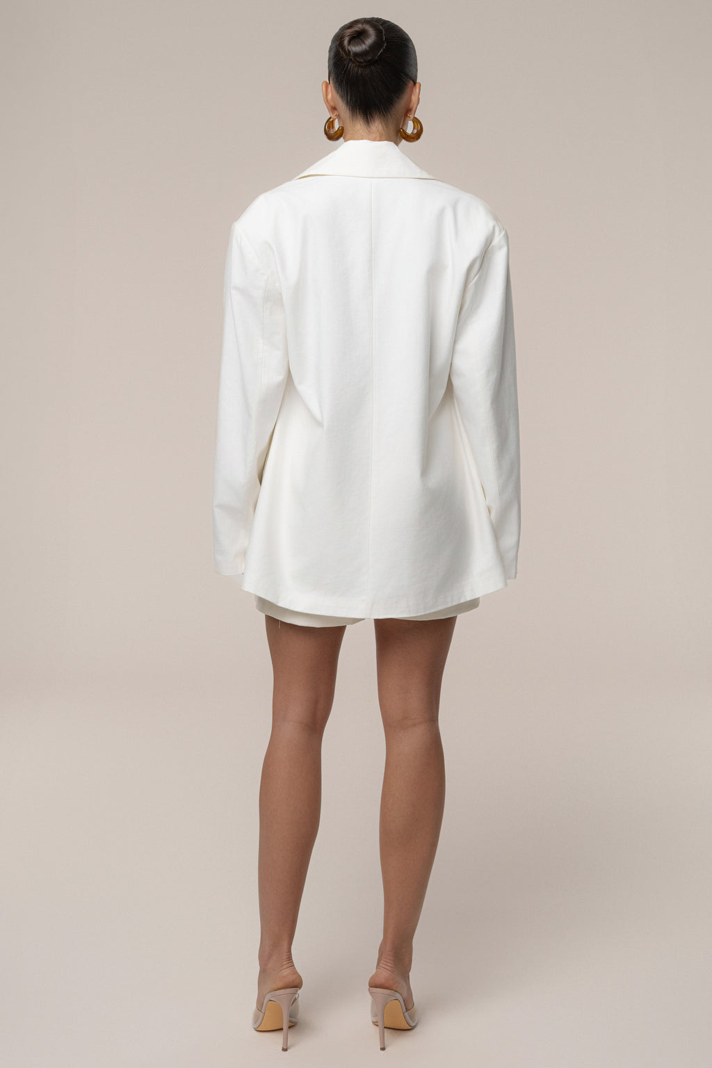 Ivory Precision Woven Blazer