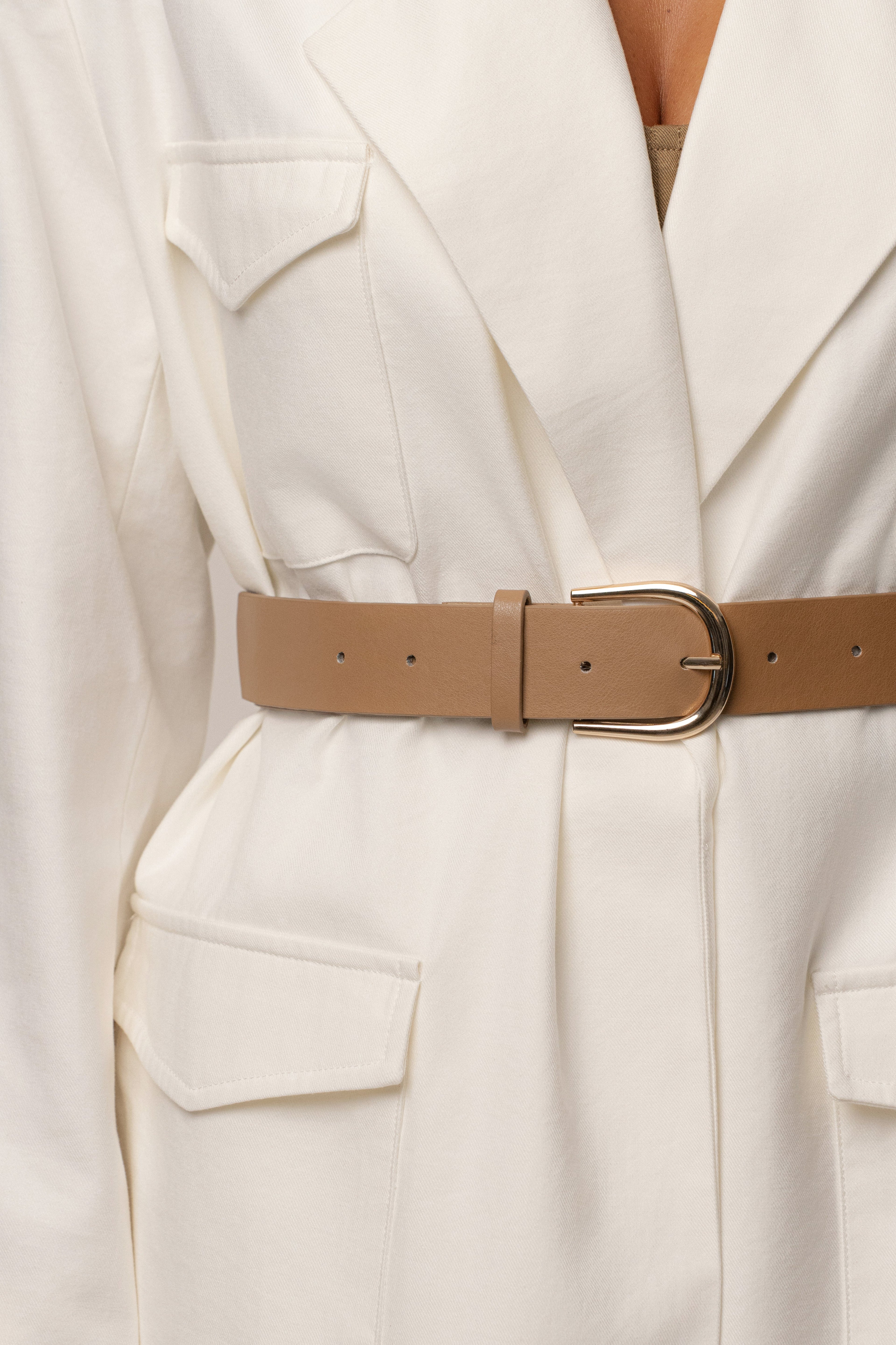 Ivory Precision Woven Blazer