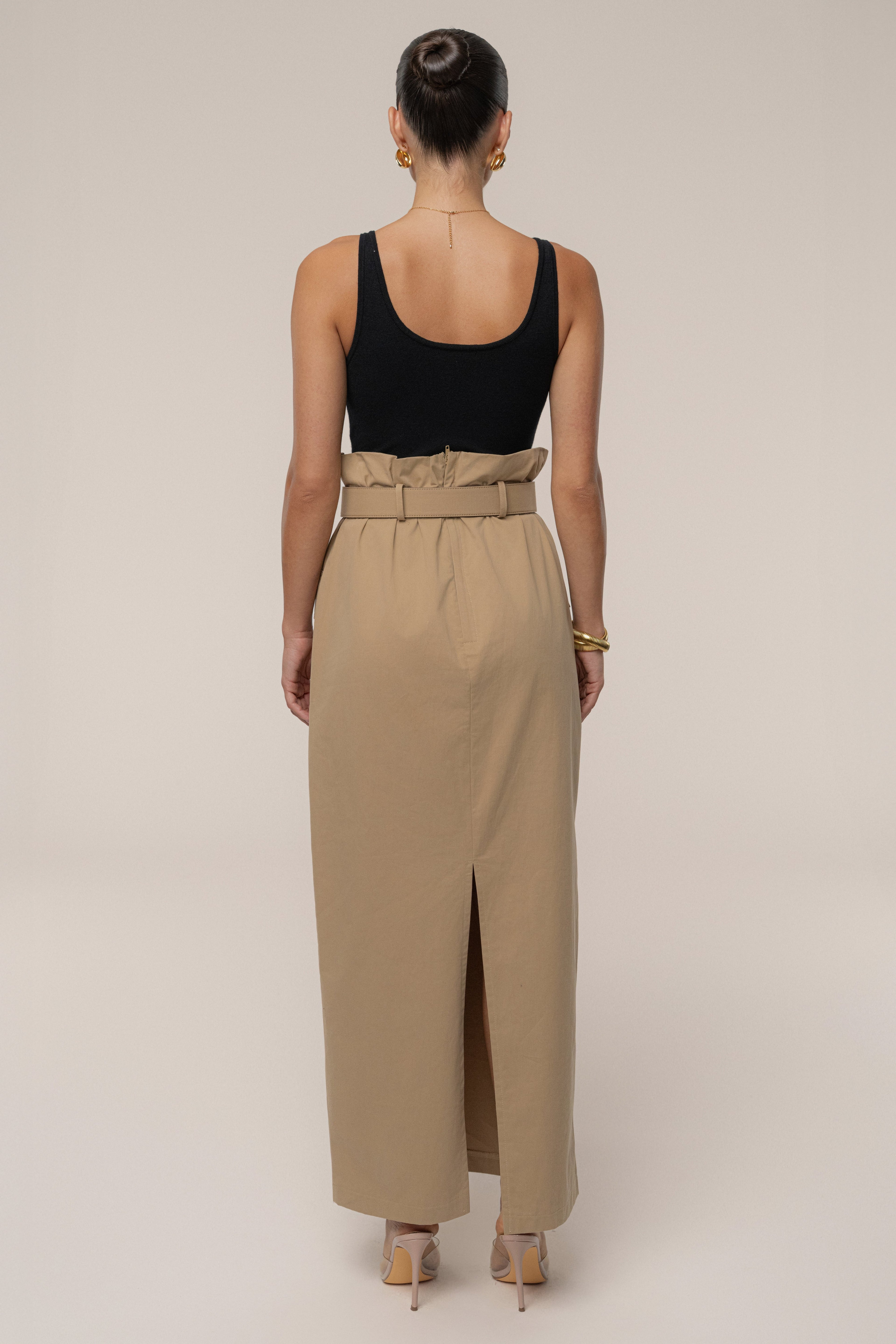 Khaki New Edge Cargo Skirt