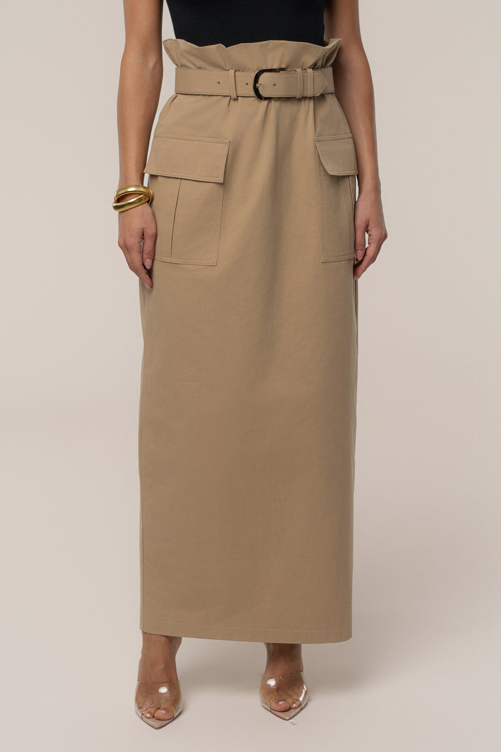 Khaki New Edge Cargo Skirt