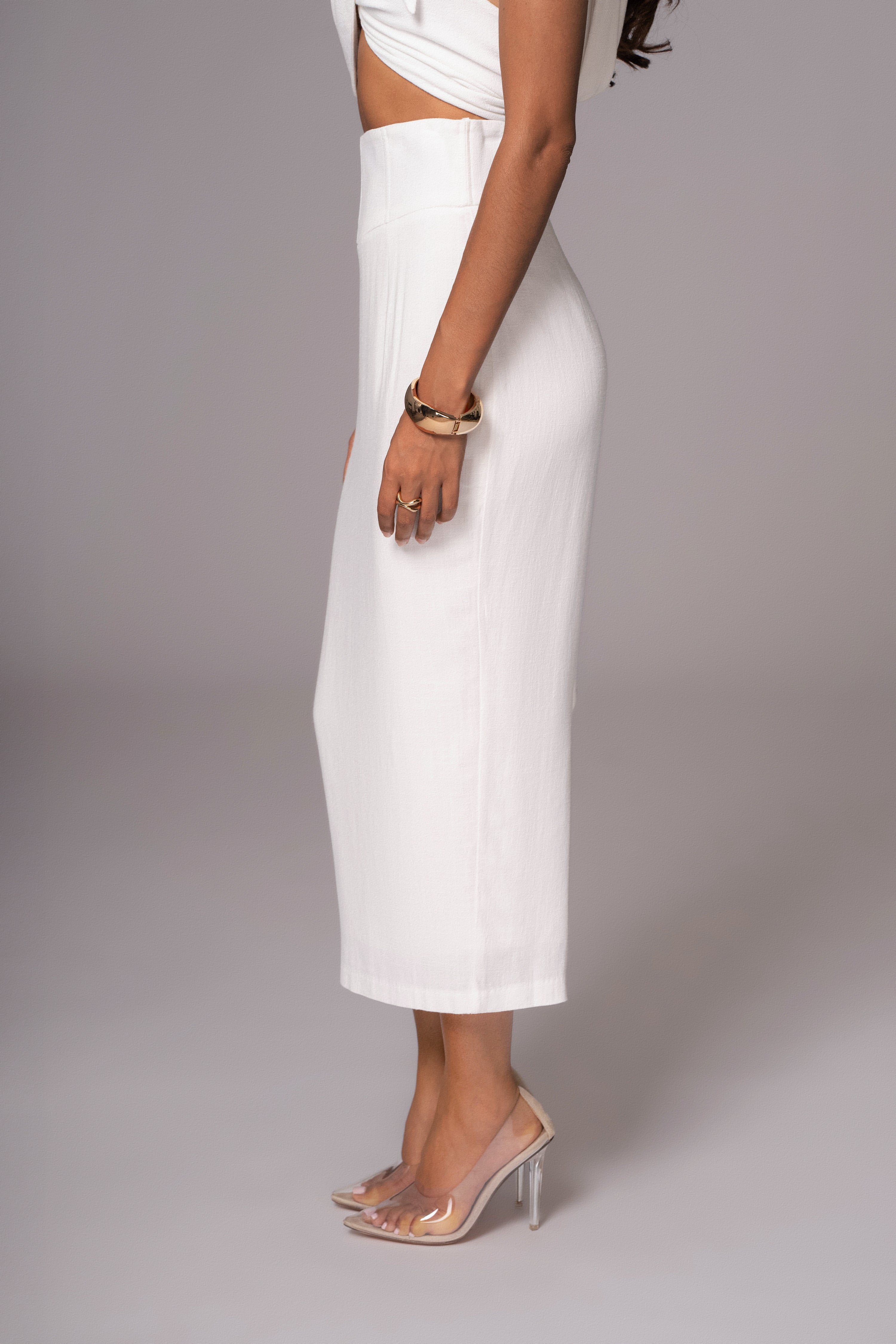 Ivory Coastland Linen Skirt