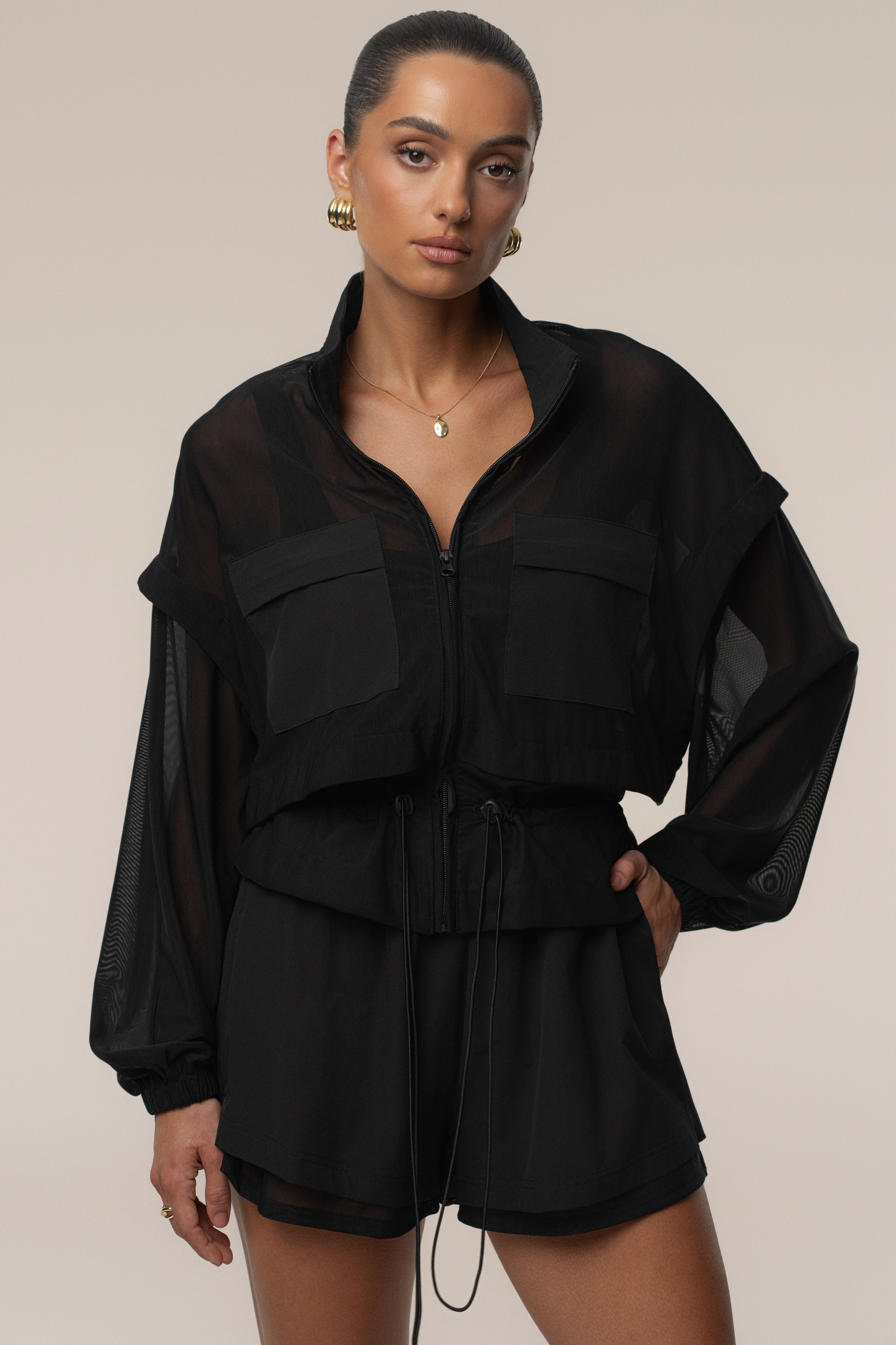 Black Free Flow Jacket