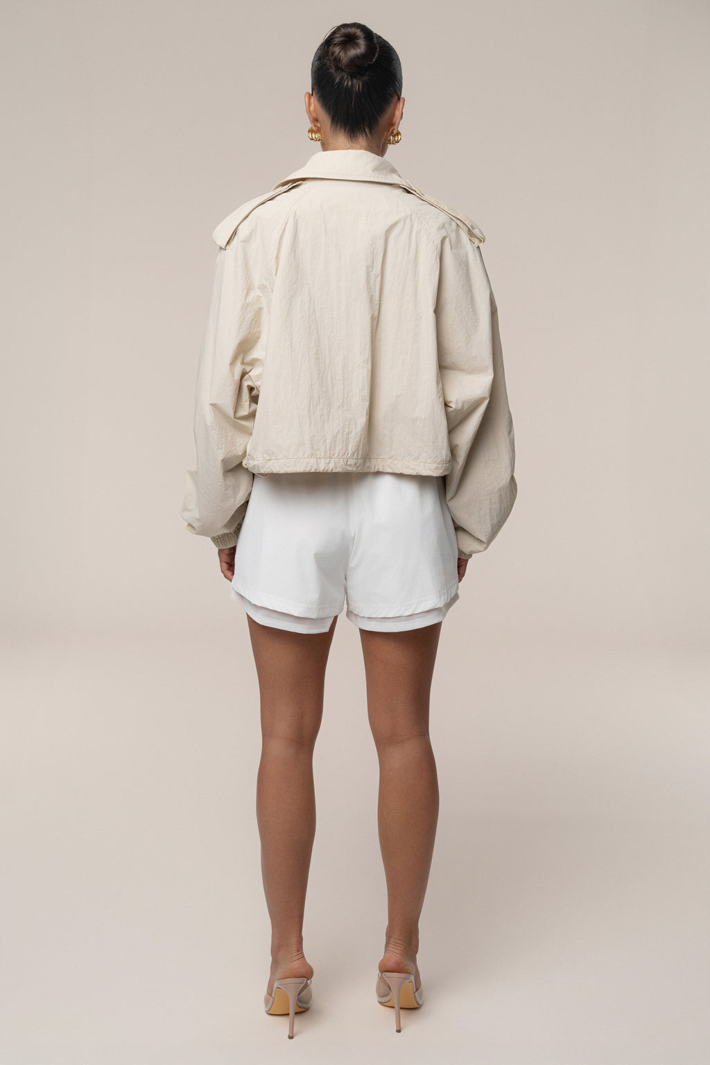 Cream In Motion Cropped Jacket