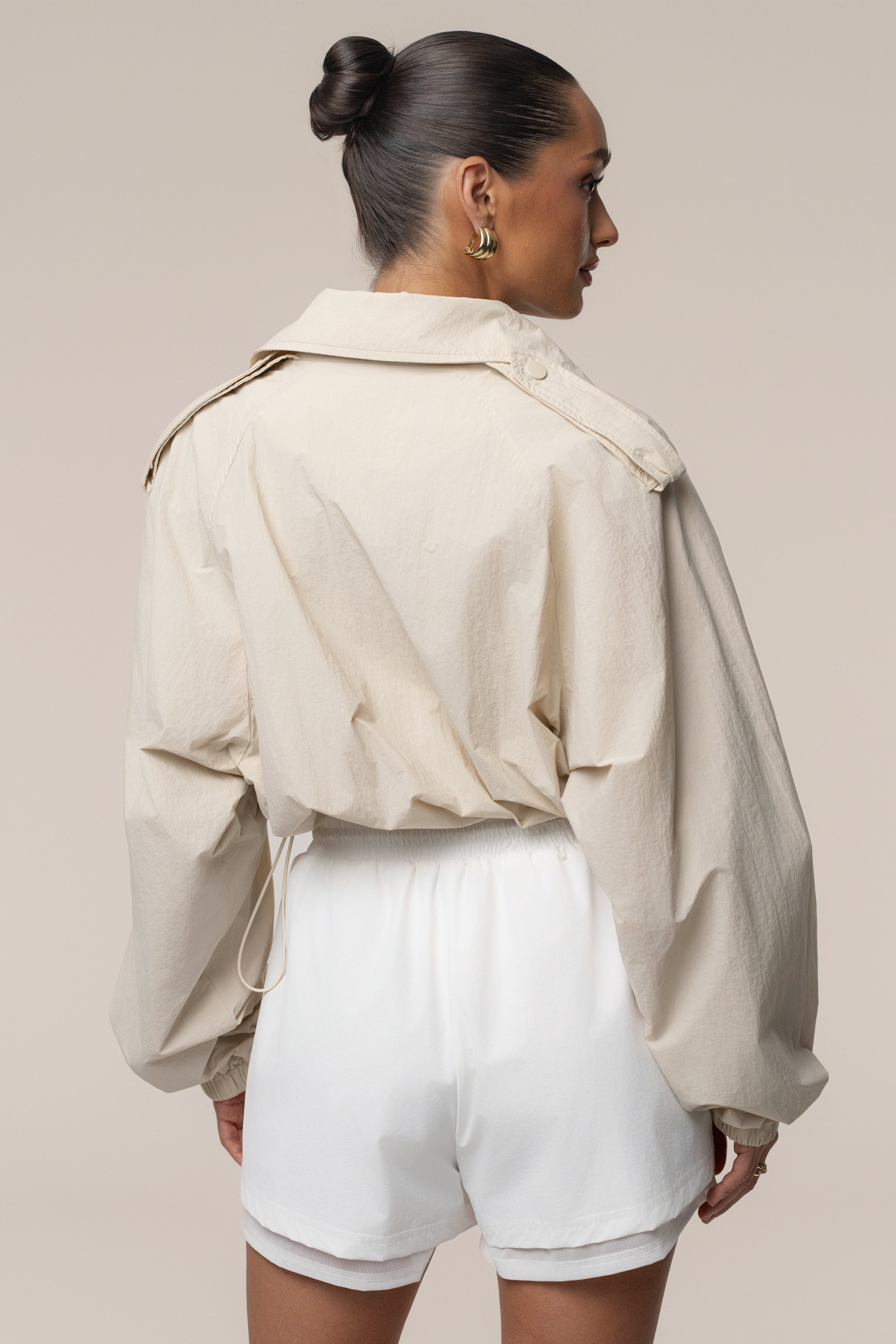Cream In Motion Cropped Jacket