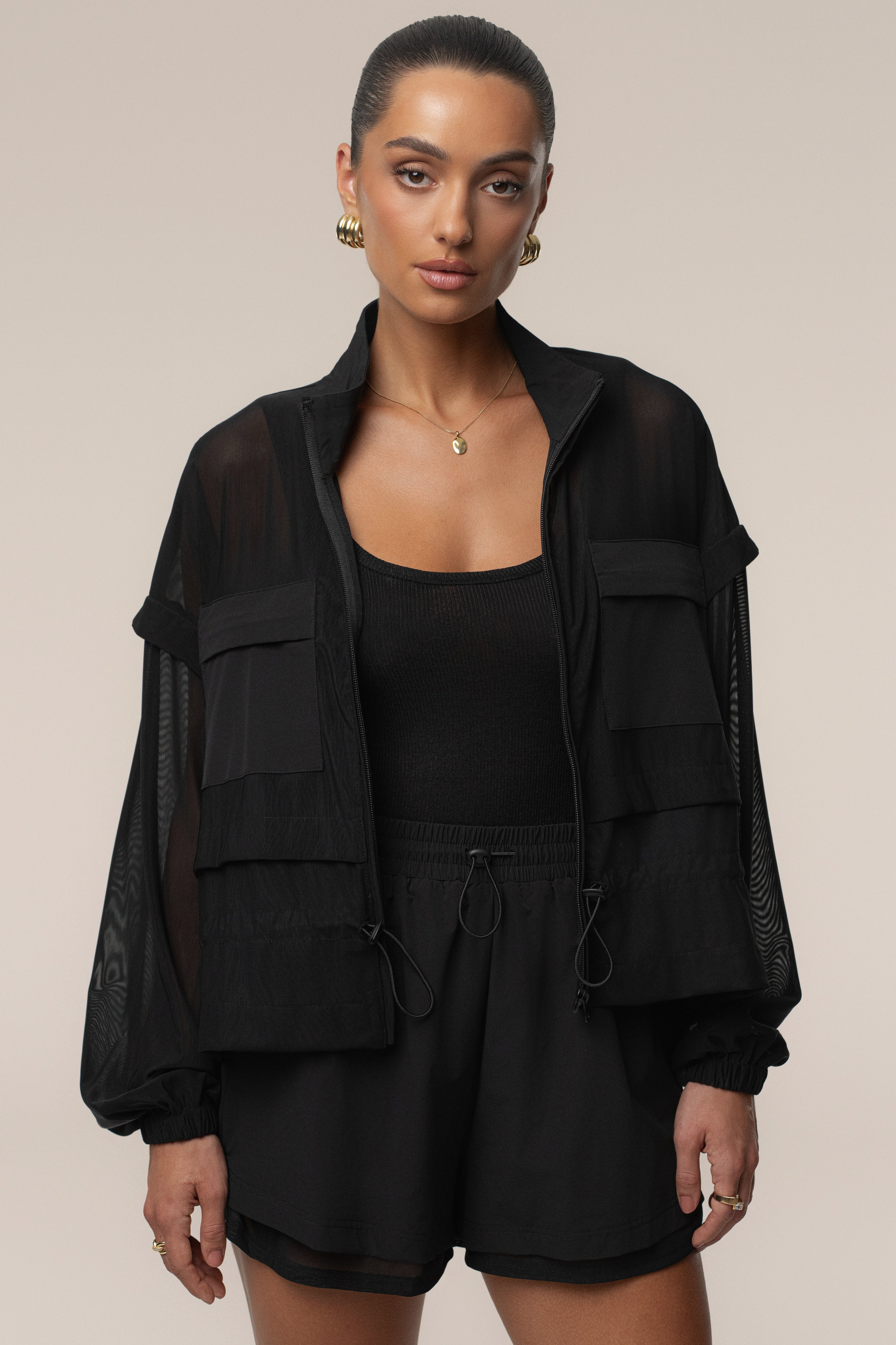 Black Free Flow Jacket
