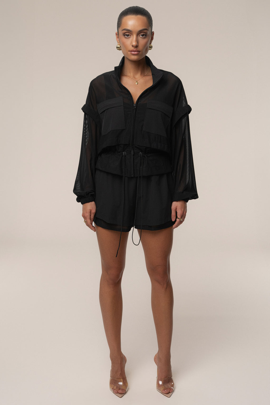 Black Free Flow Jacket