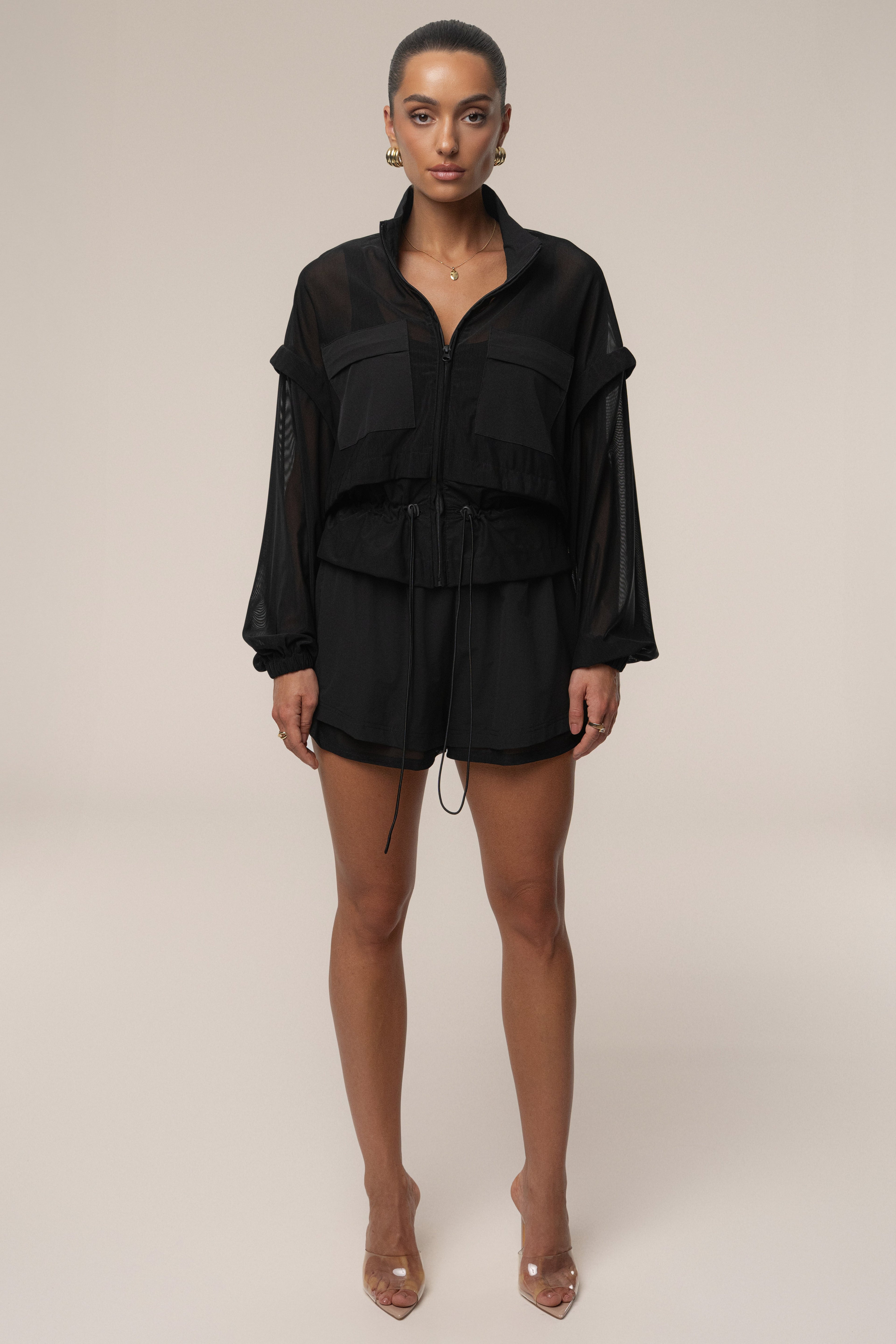 Black Free Flow Jacket