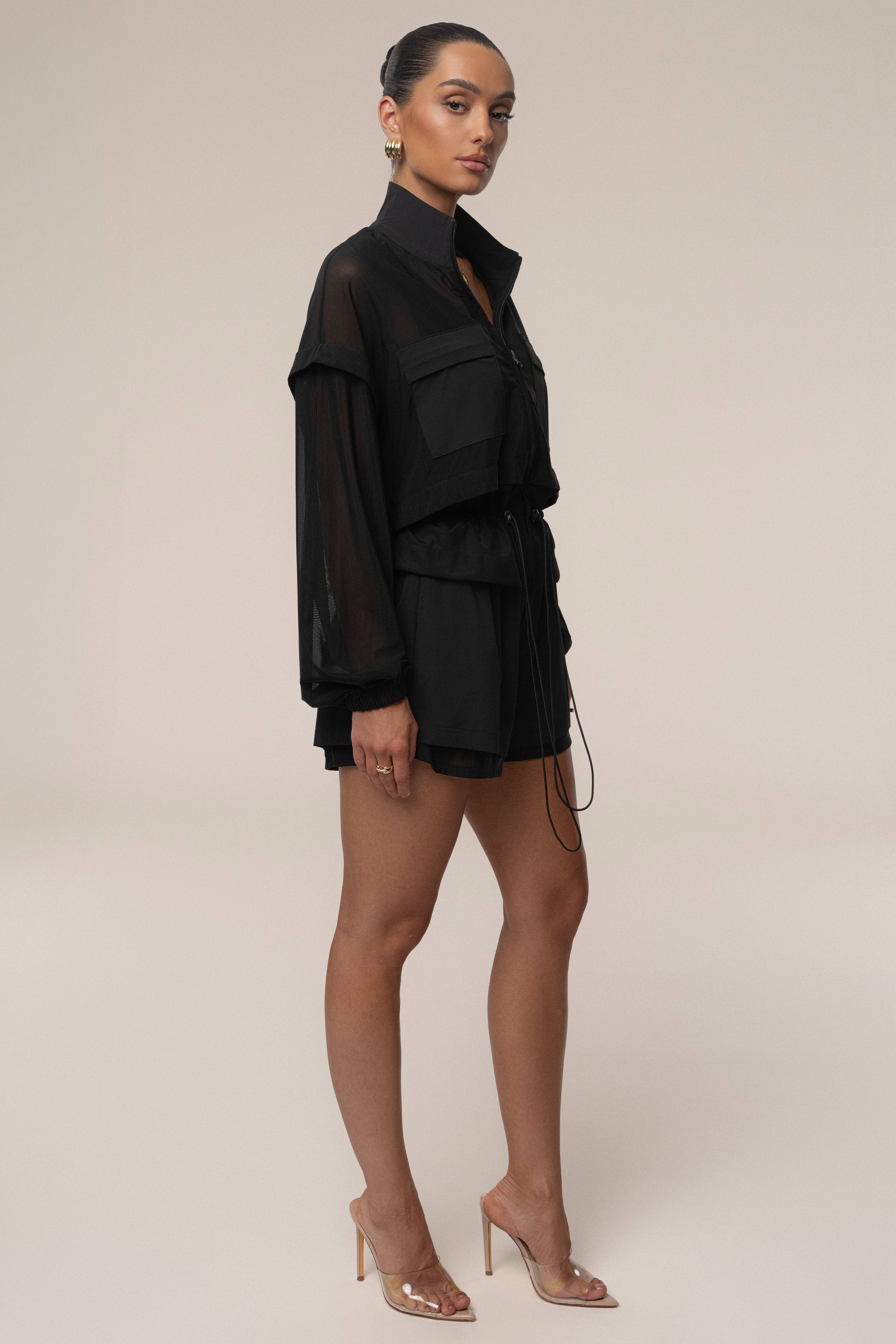 Black Free Flow Jacket
