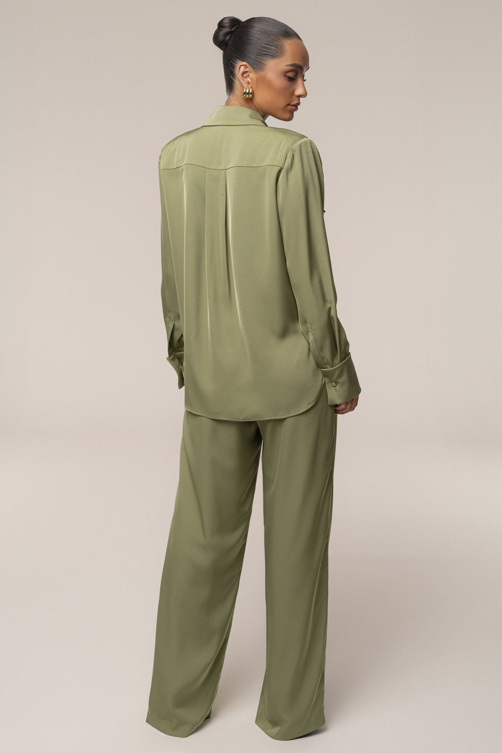 Olive Misty Button Up