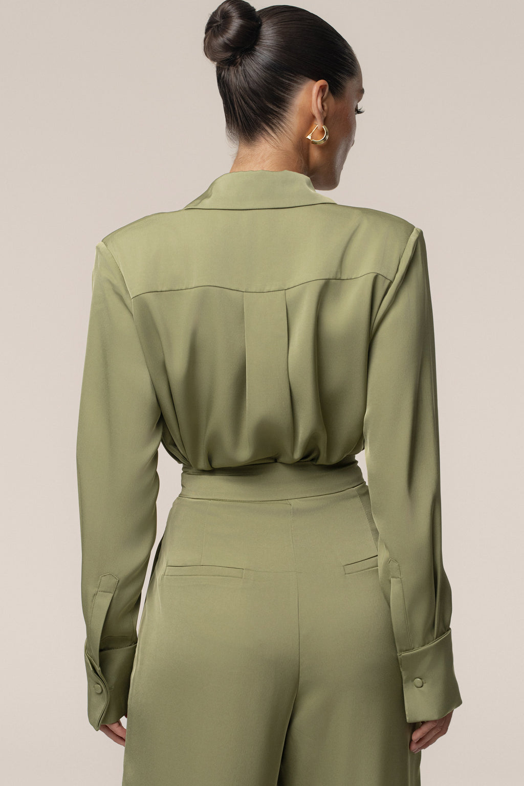 Olive Misty Button Up