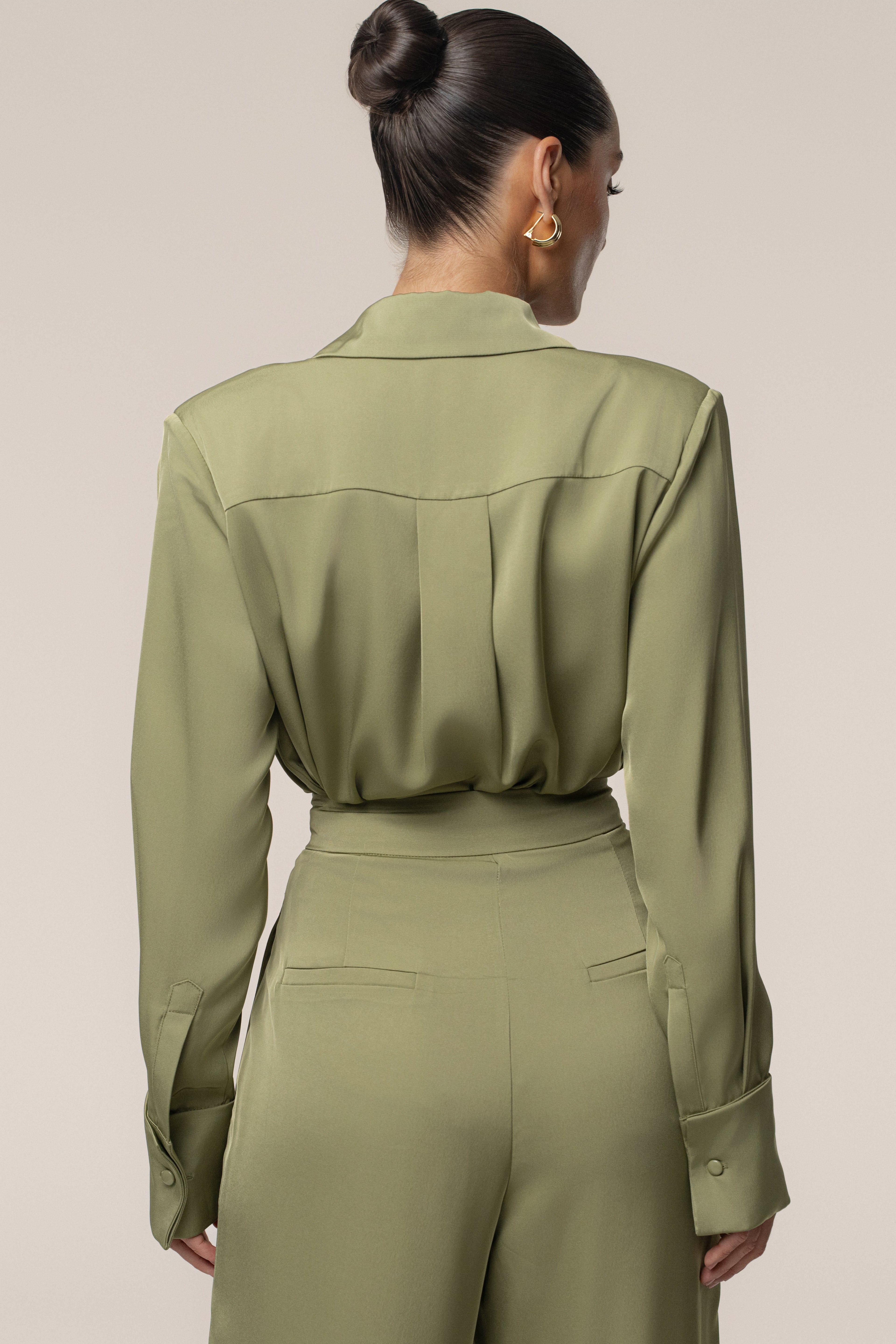 Olive Misty Button Up
