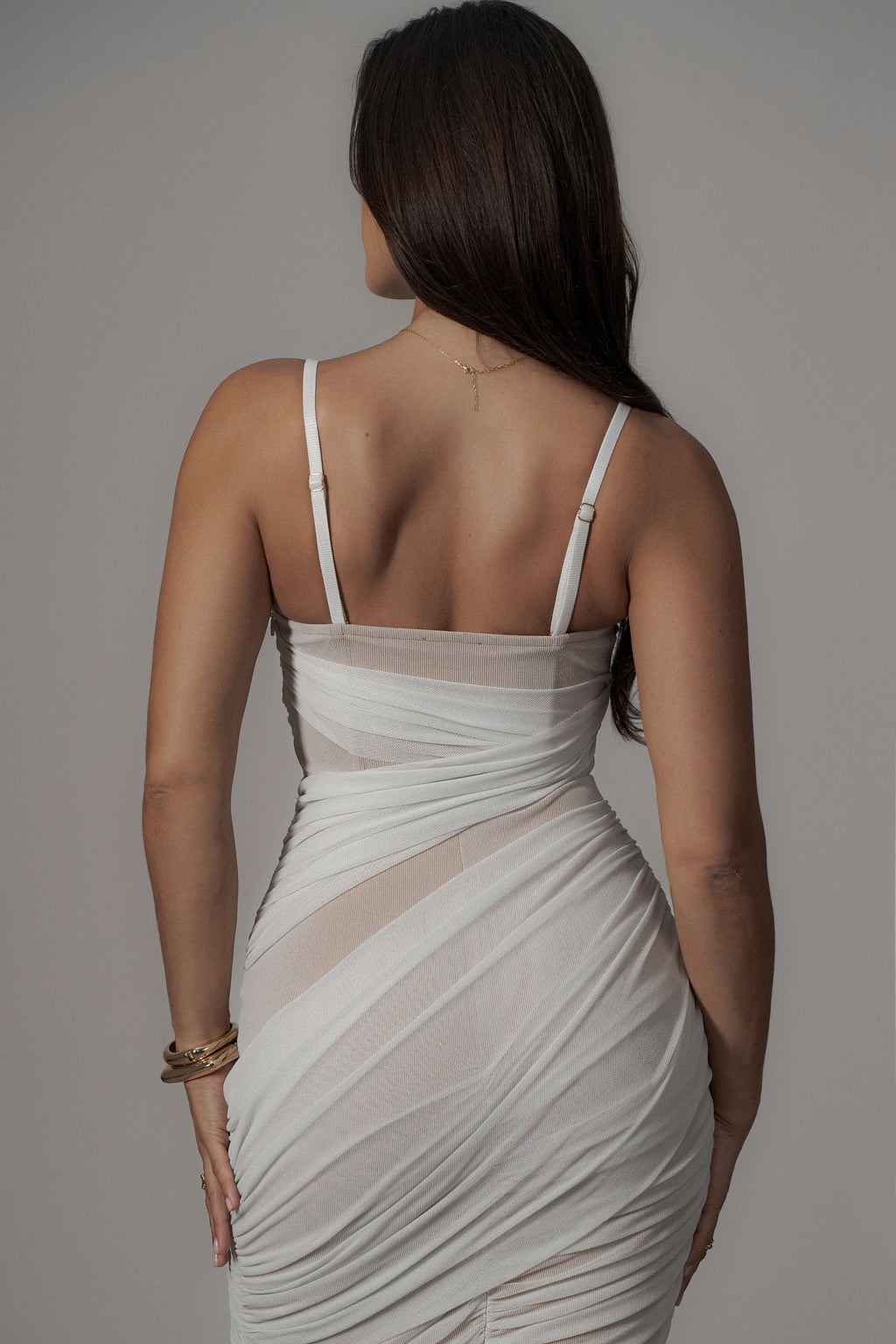 Ivory Catalina Lurex Knit Maxi Dress