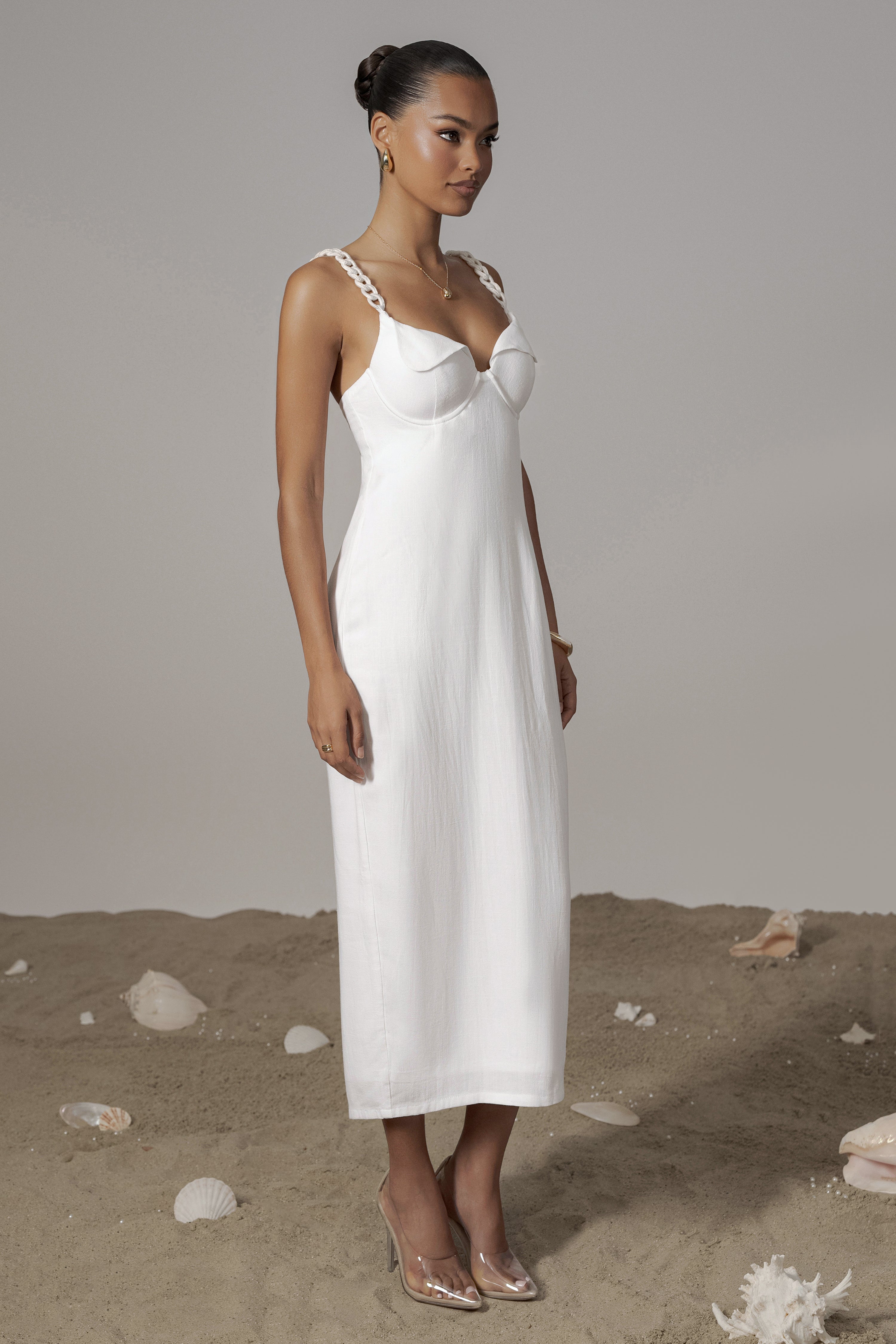 Ivory Secret Hideout Linen Dress