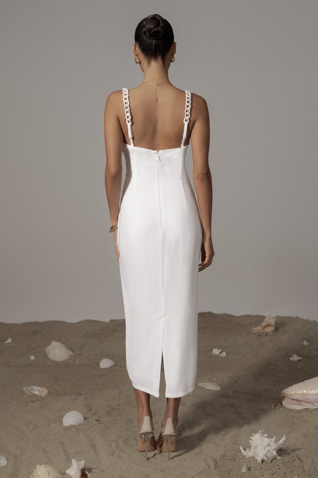 Ivory Secret Hideout Linen Dress