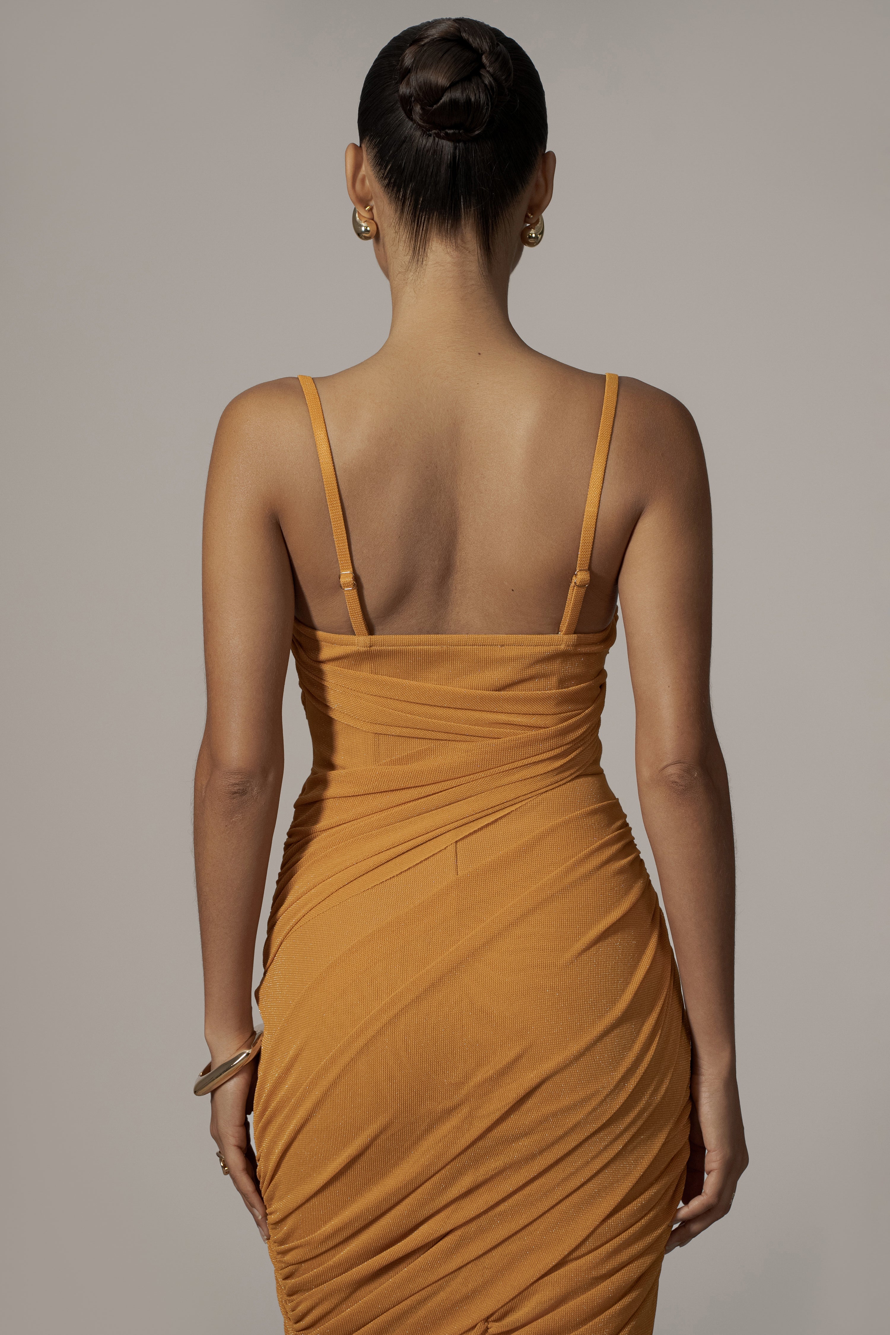 Yellow Catalina Lurex Knit Maxi Dress