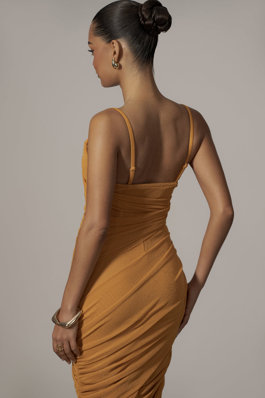 Yellow Catalina Lurex Knit Maxi Dress