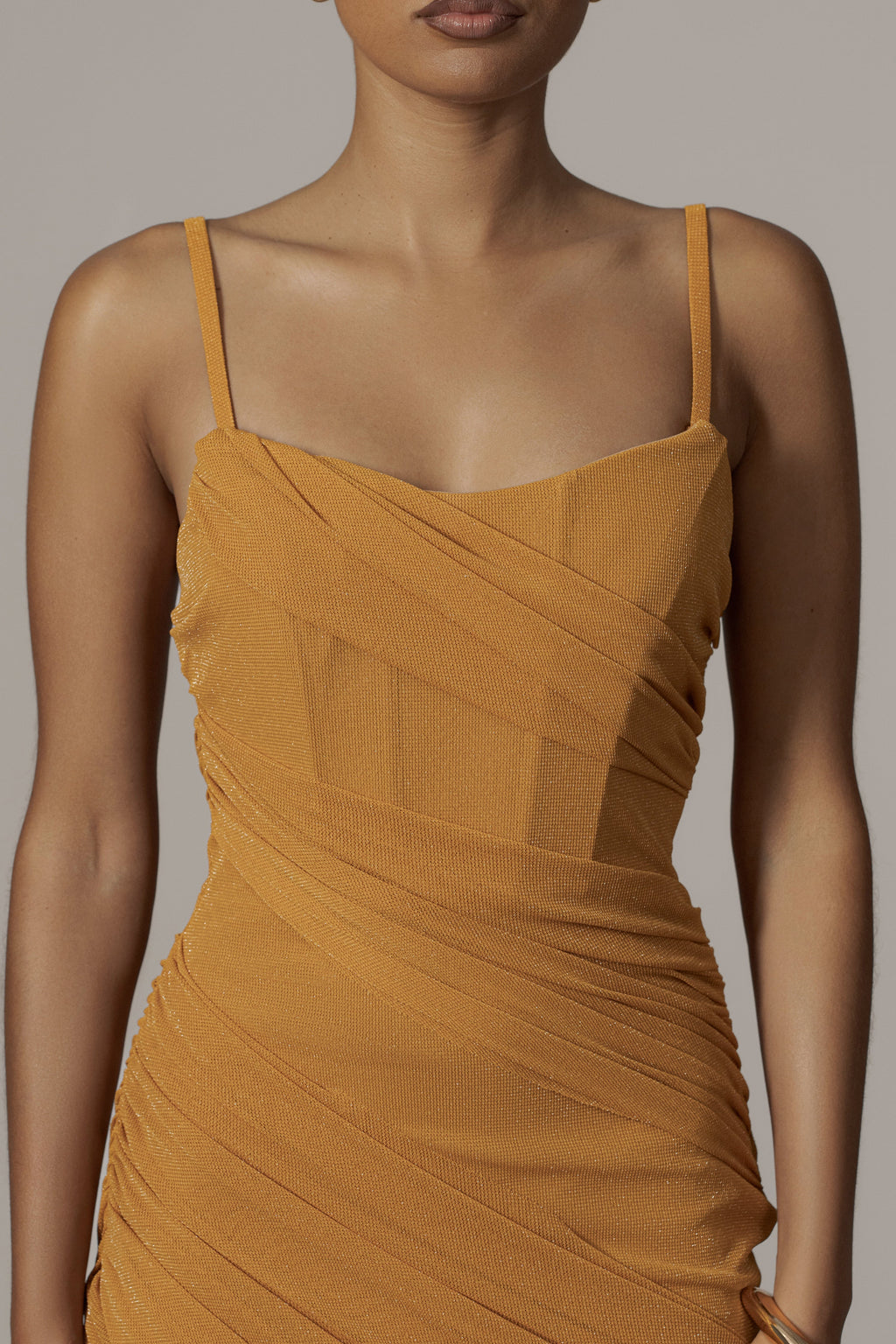 Yellow Catalina Lurex Knit Maxi Dress
