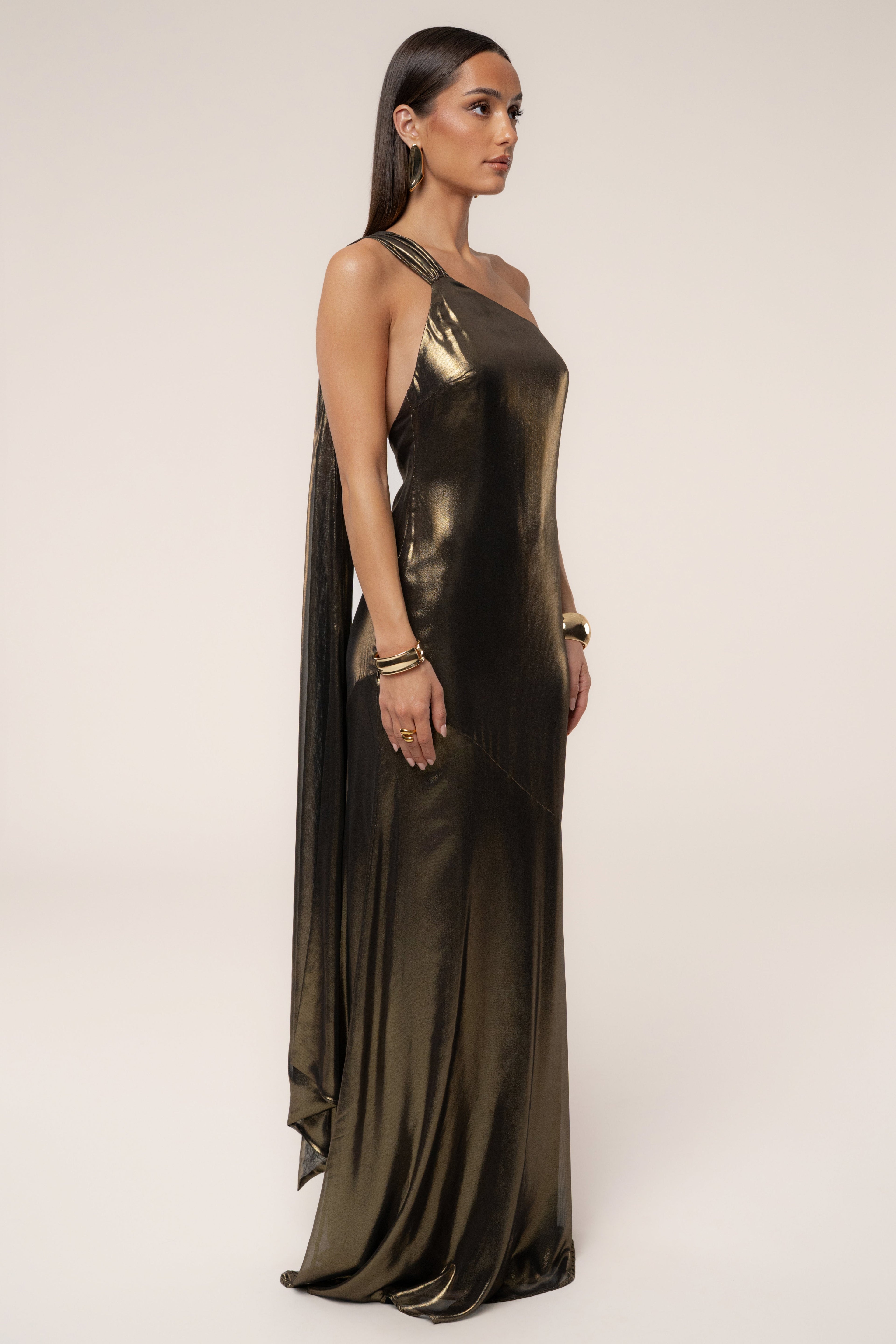 Gold Night Of Elegance Maxi Gown
