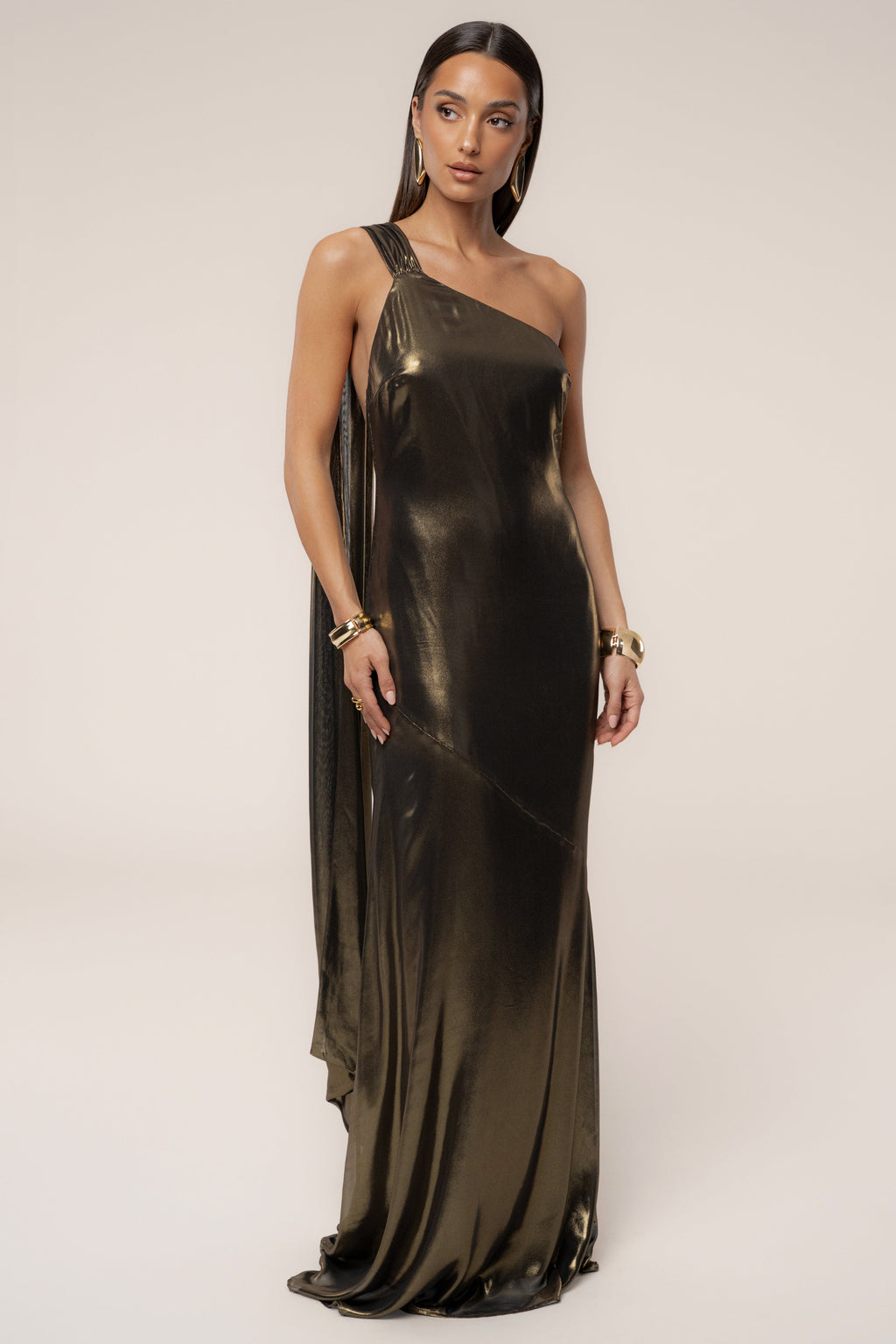 Gold Night Of Elegance Maxi Gown