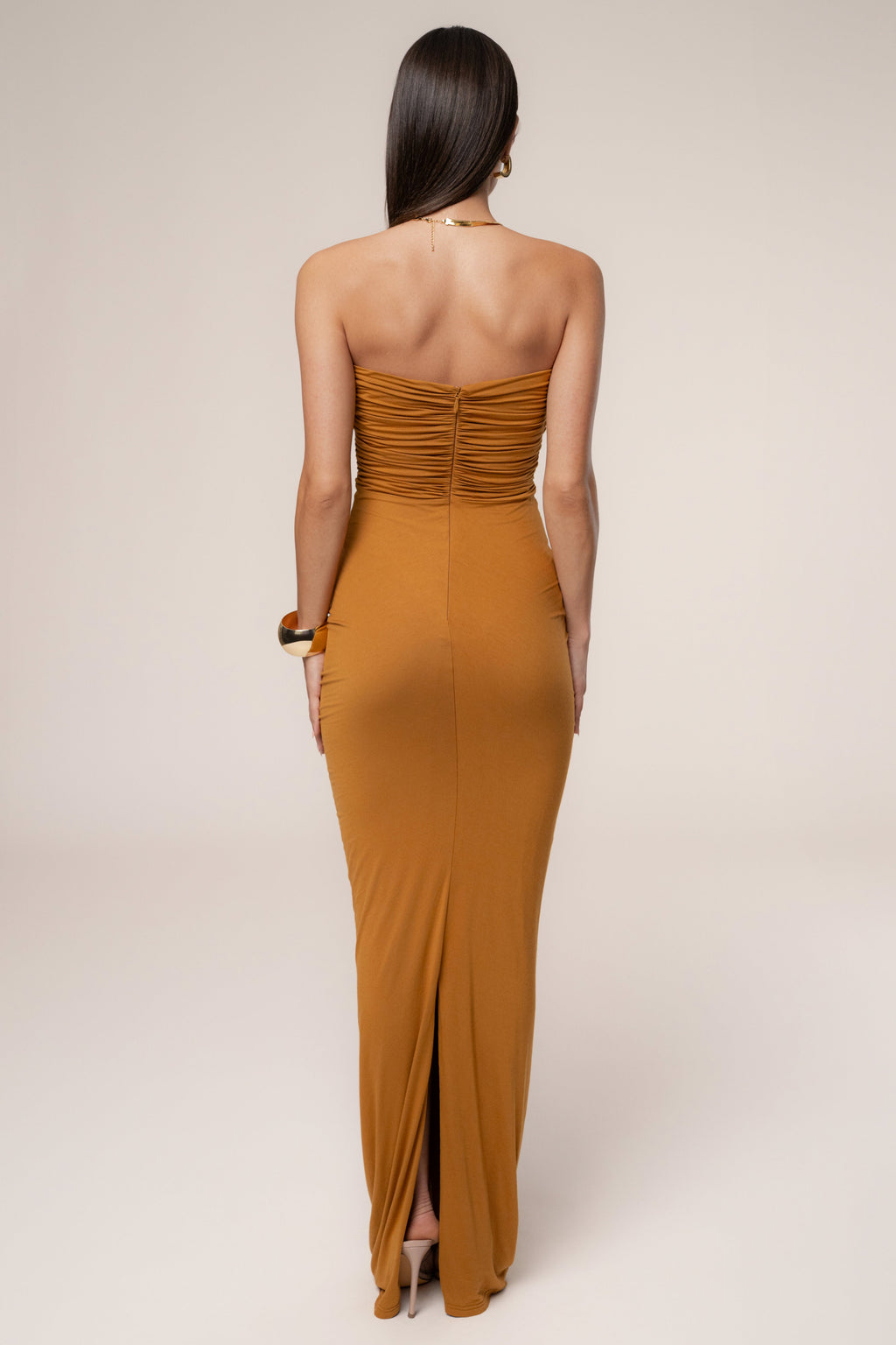 Bronze Atlantis Drape Maxi Dress