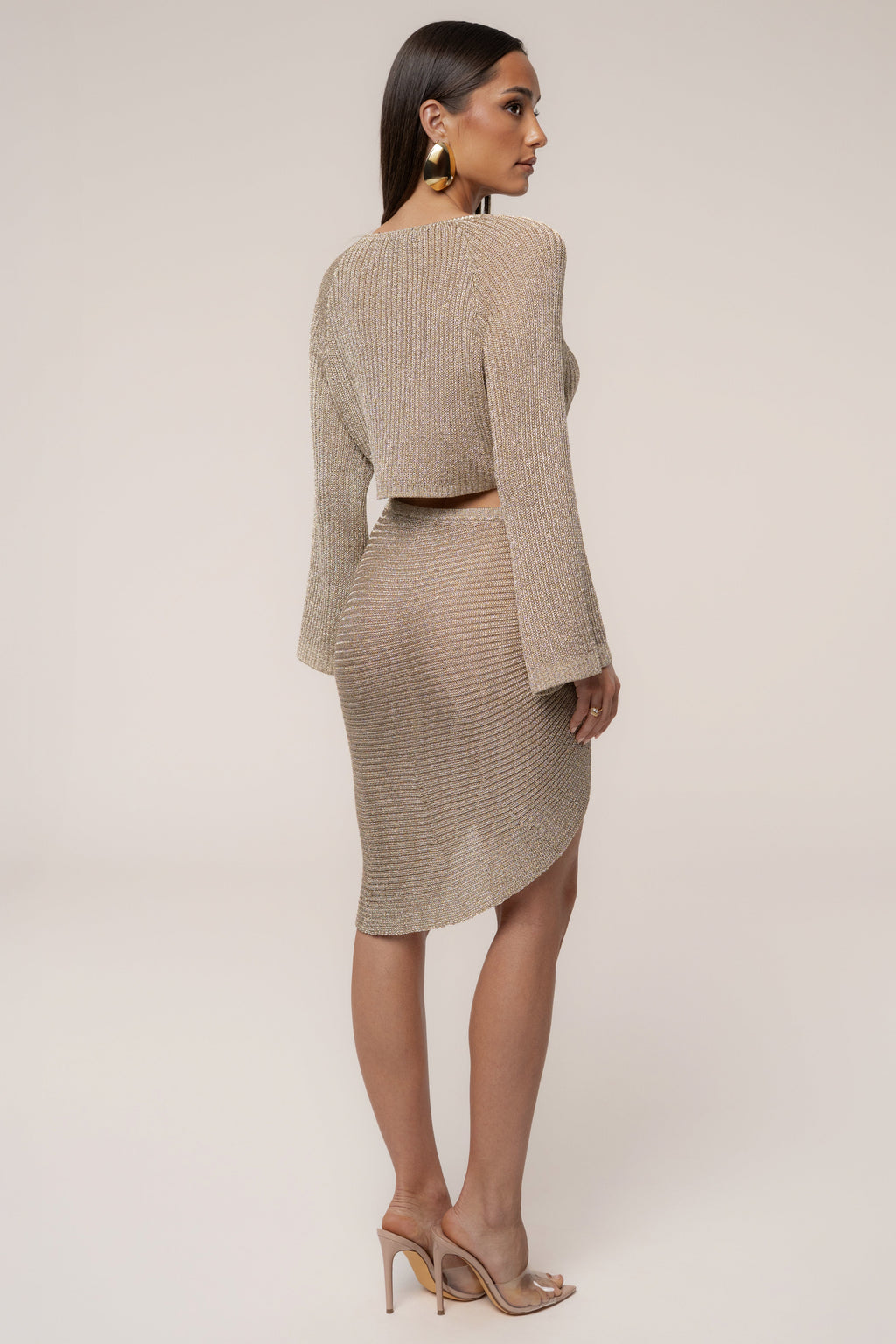 Gold Luminous Metallic Skirt