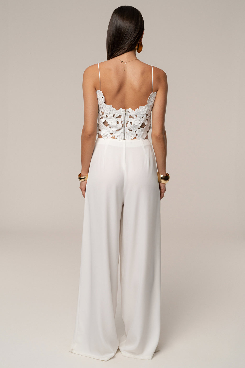 White Summer Ease Wide Leg Pants