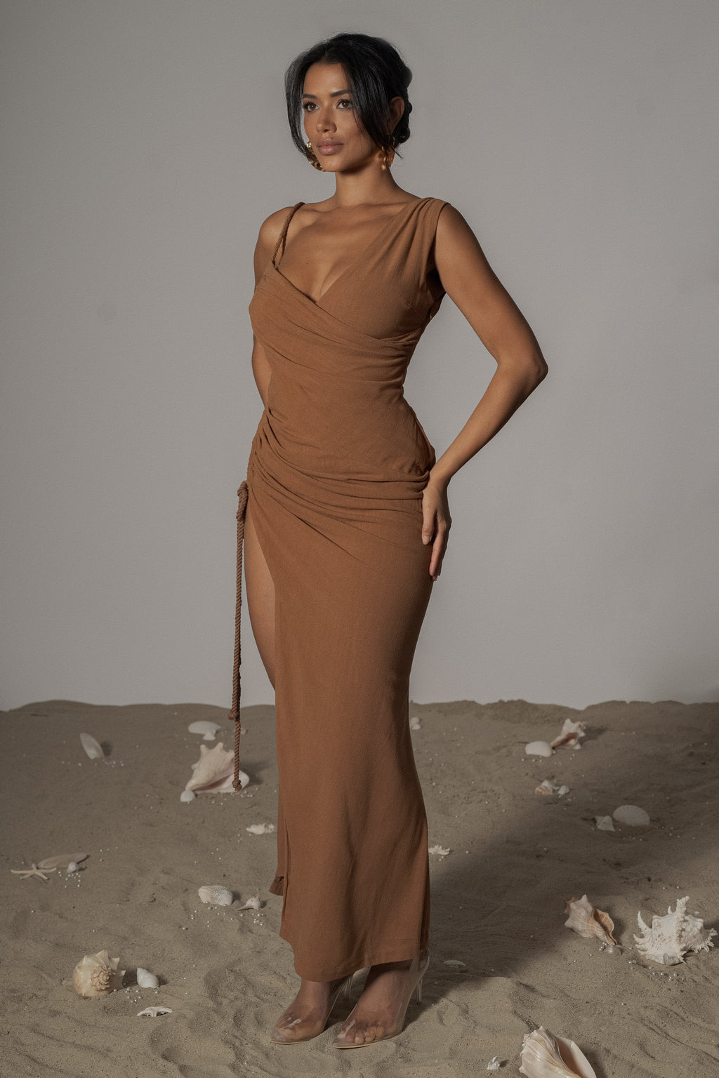 Pecan Dreaming Of Summer Linen Dress