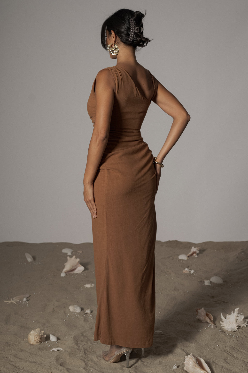 Pecan Dreaming Of Summer Linen Dress