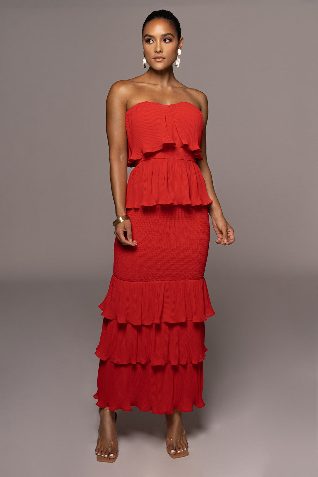 Red Casa Blanca Ruffle Dress