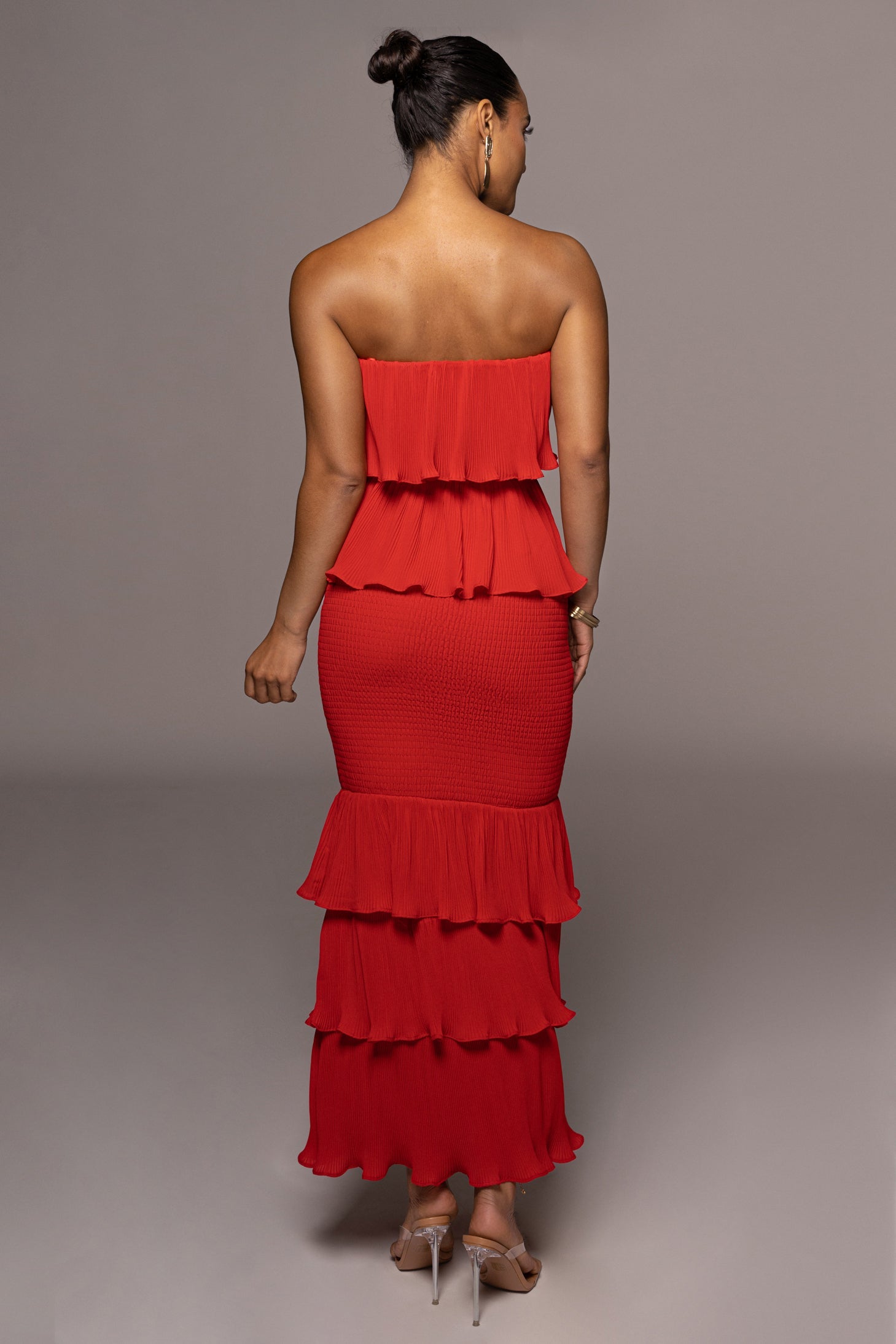Red Casa Blanca Ruffle Dress
