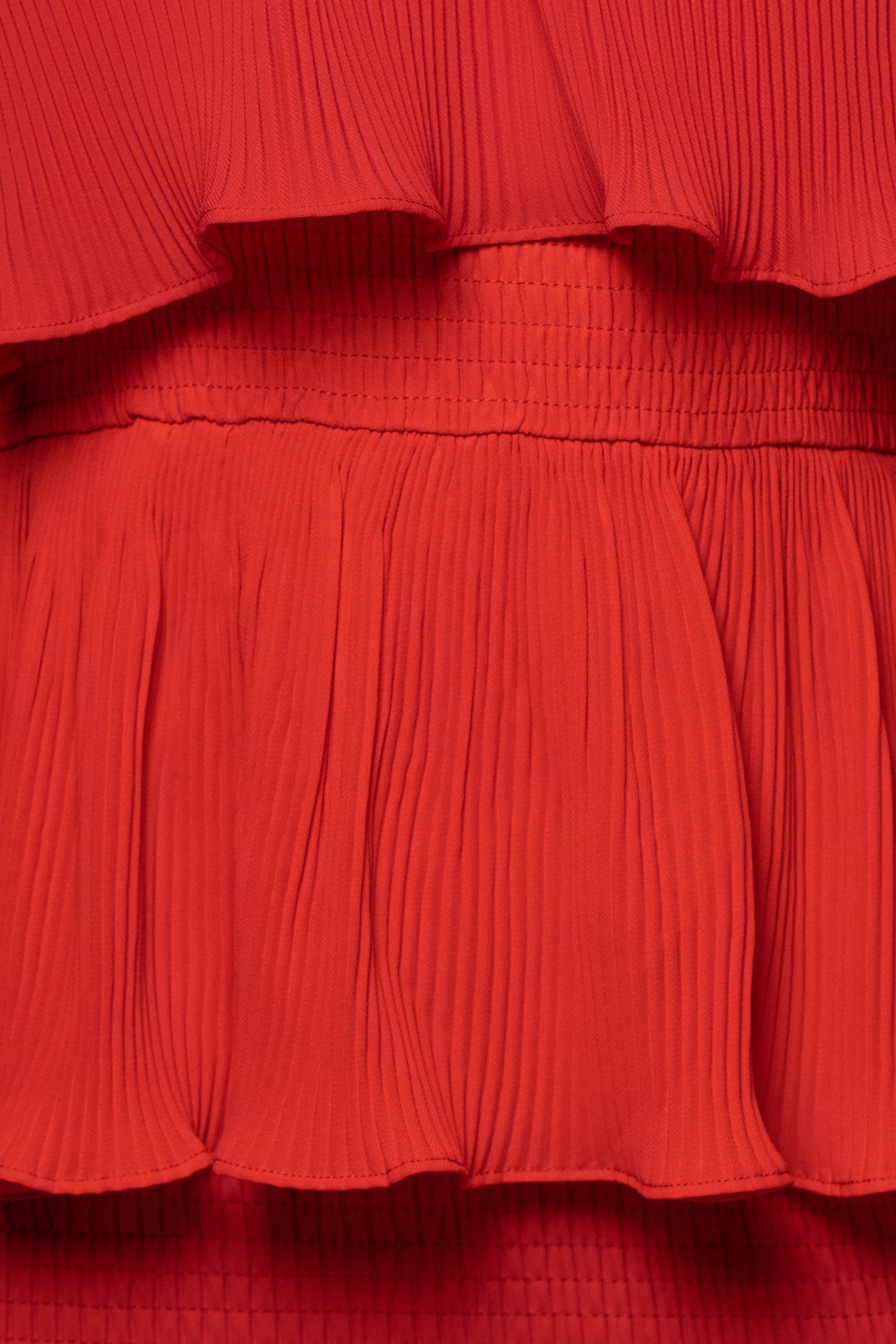 Red Casa Blanca Ruffle Dress