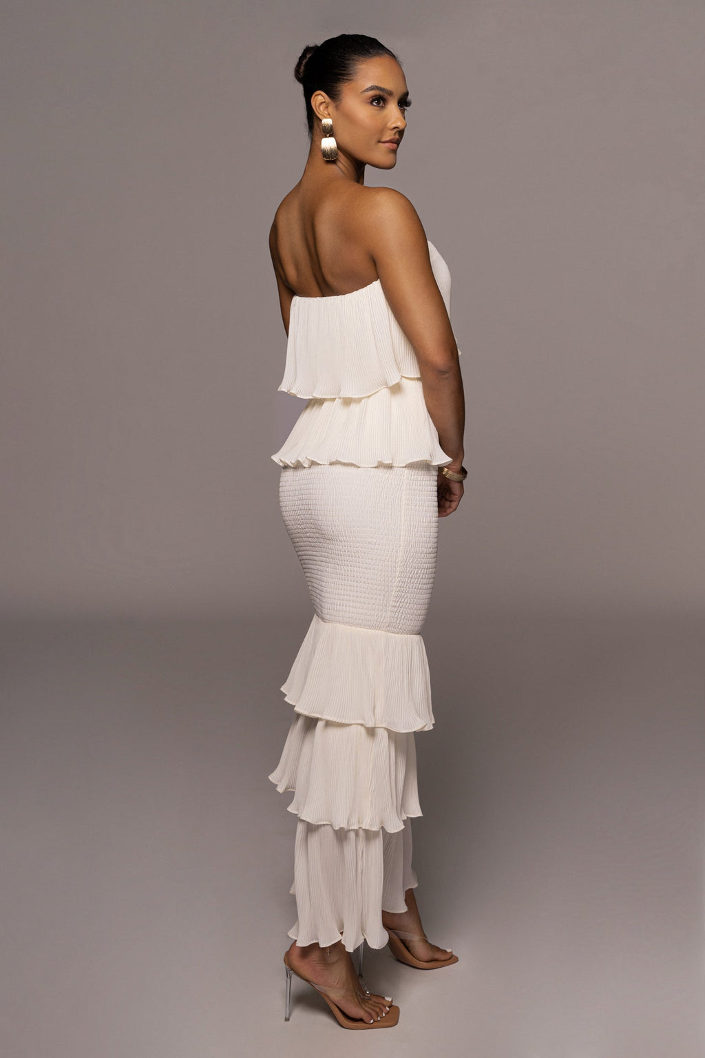 Ivory Casa Blanca Ruffle Dress