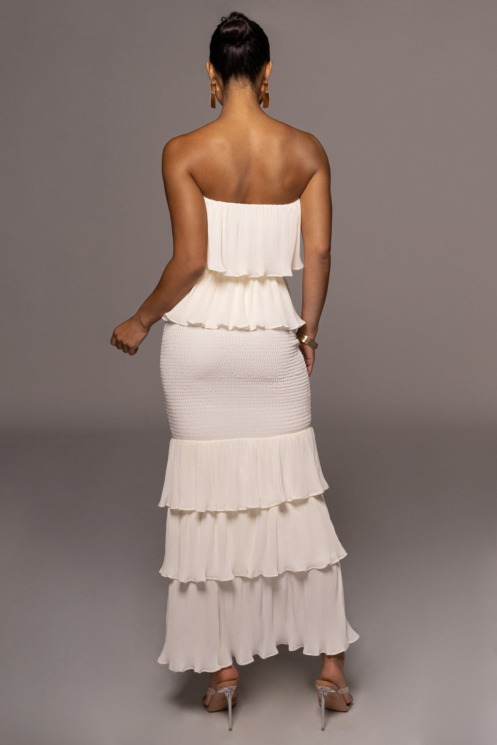 Ivory Casa Blanca Ruffle Dress