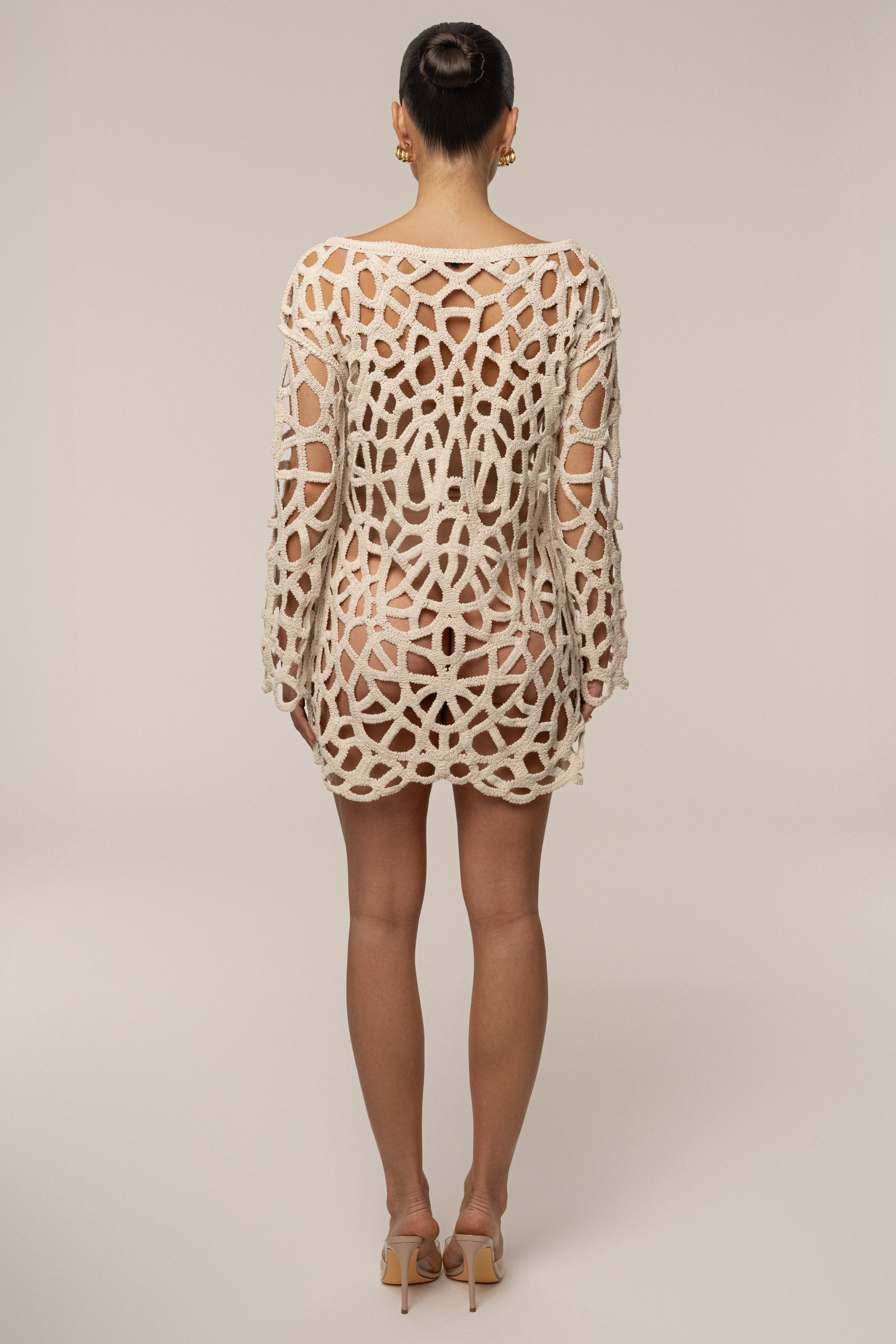 Ecru Seaside Crochet Cover Up