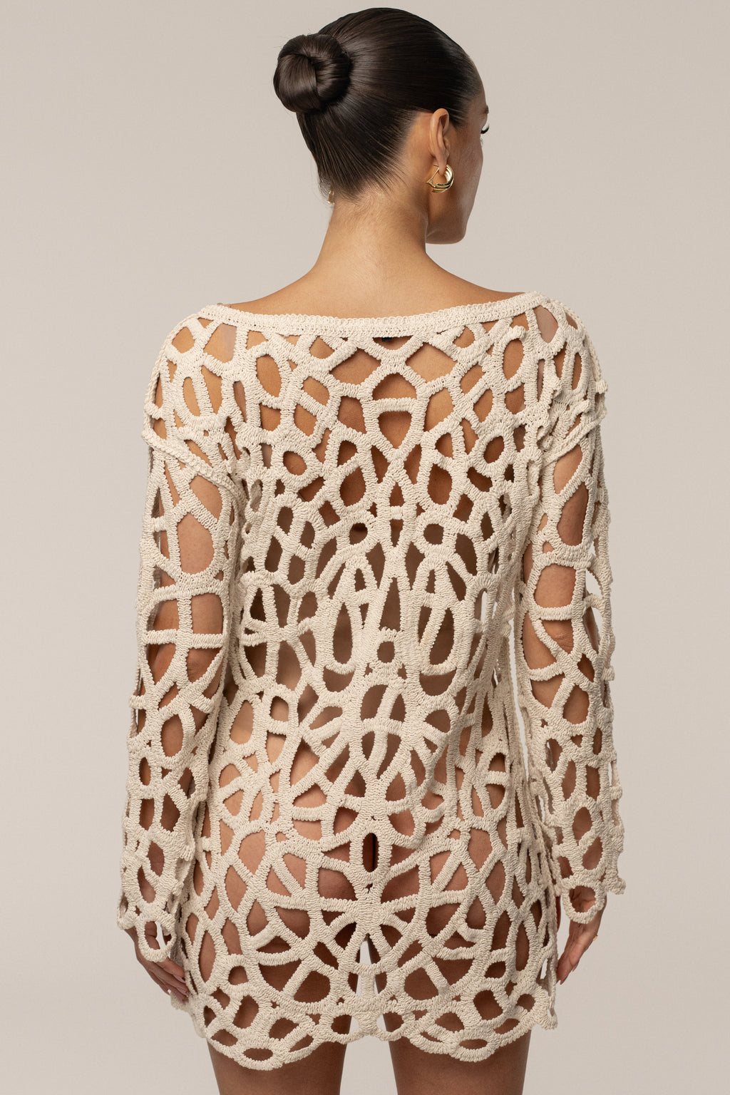 Ecru Seaside Crochet Cover Up