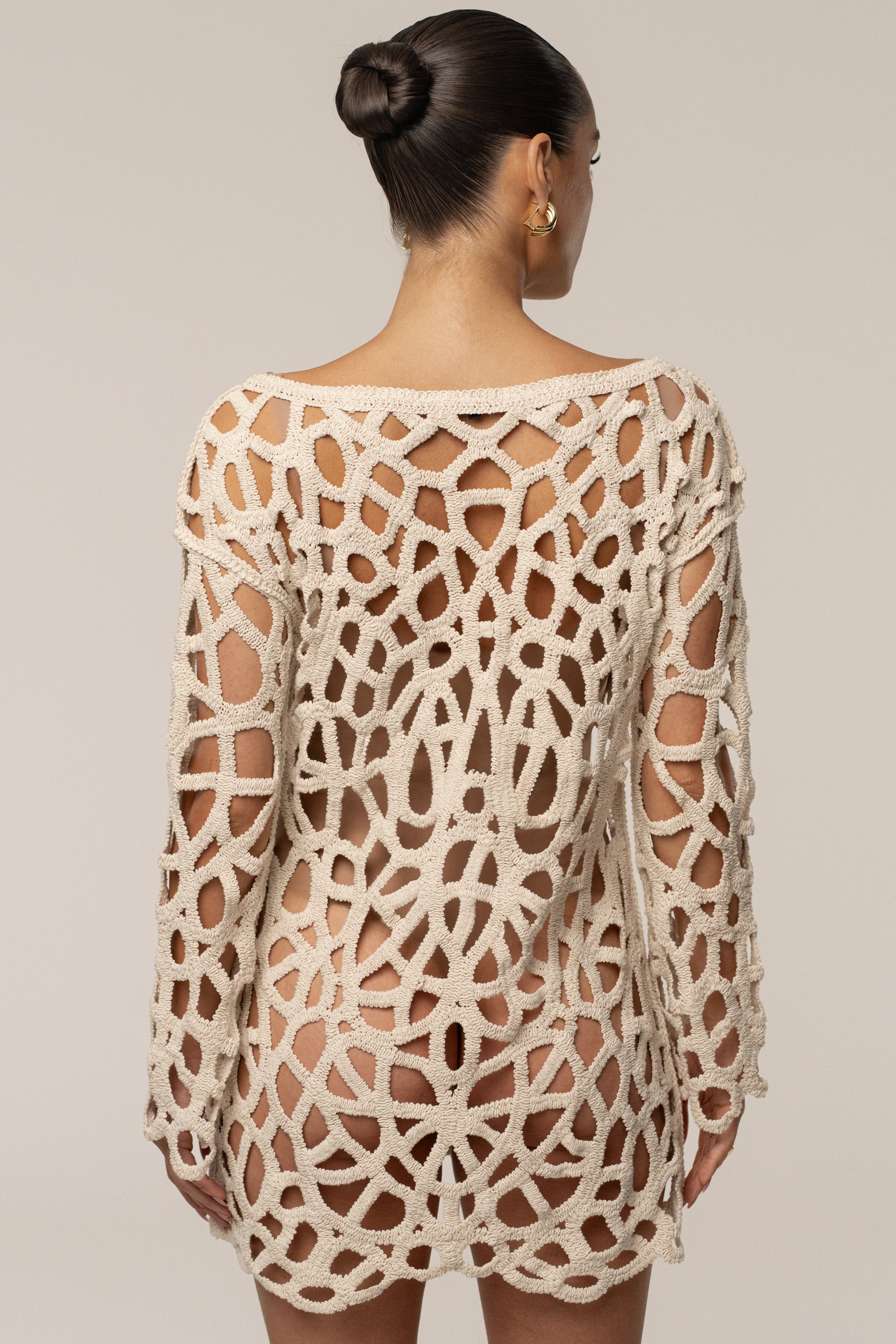 Ecru Seaside Crochet Cover Up