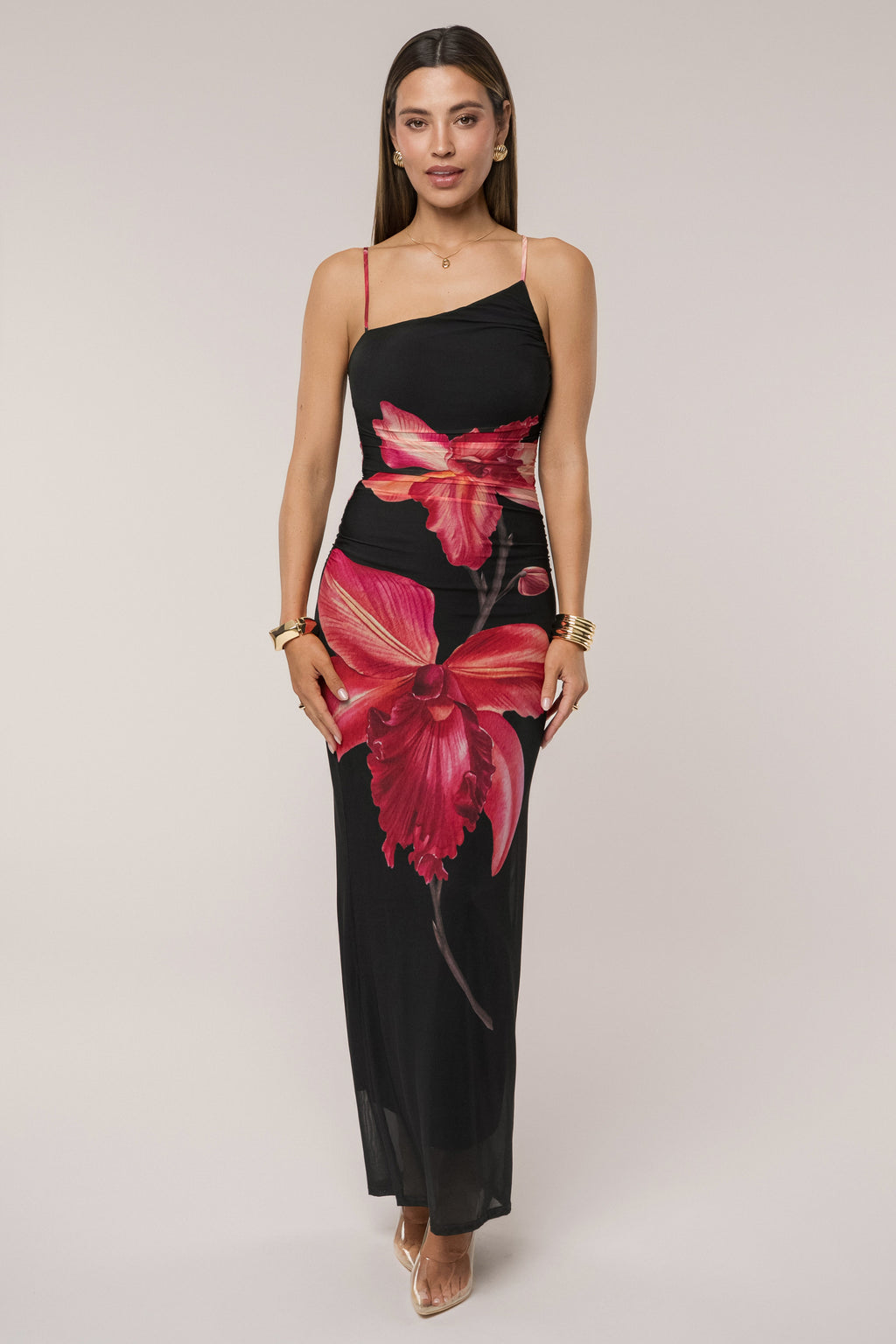 Black Floral Fleur De Lune Maxi Dress