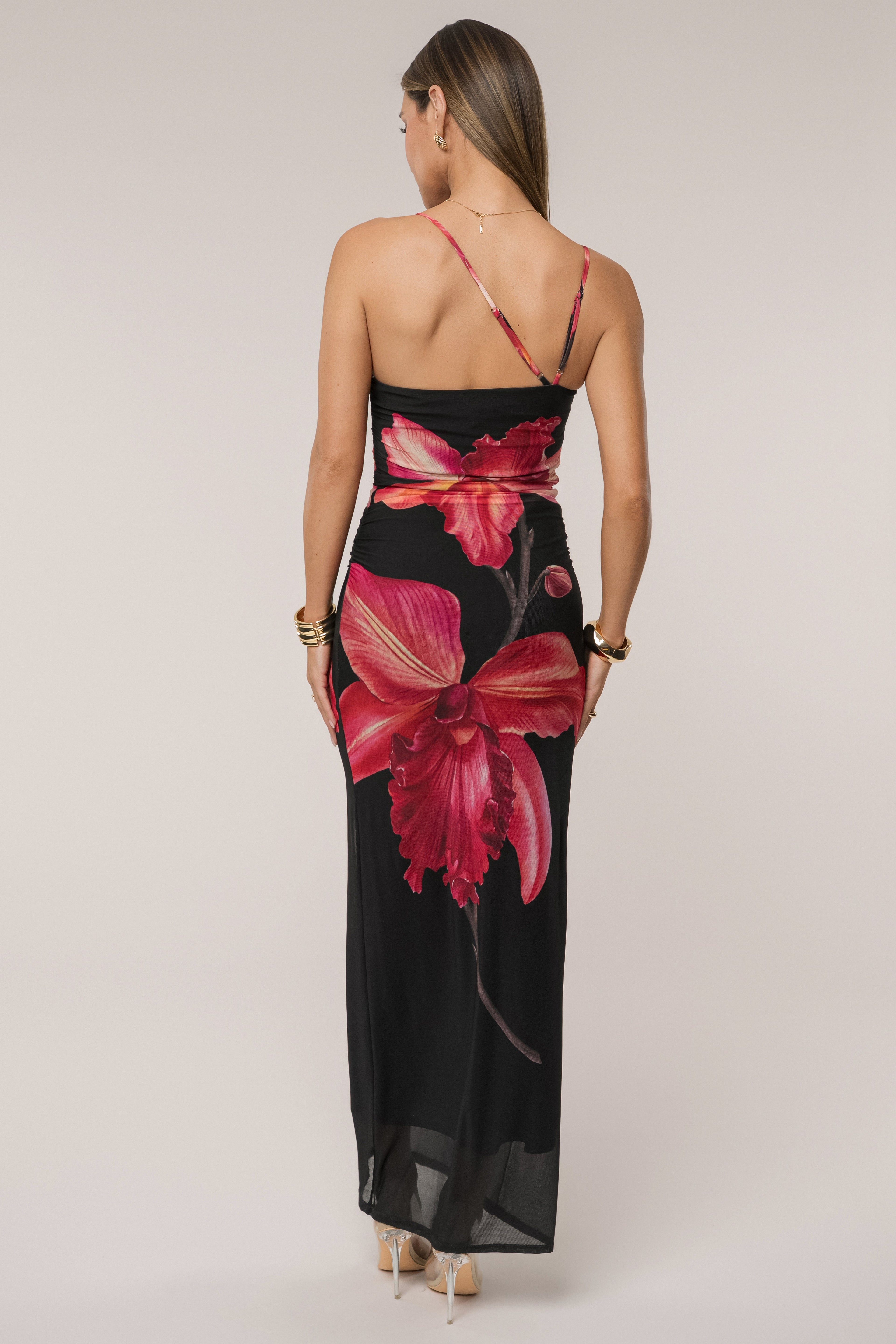 Black Floral Fleur De Lune Maxi Dress