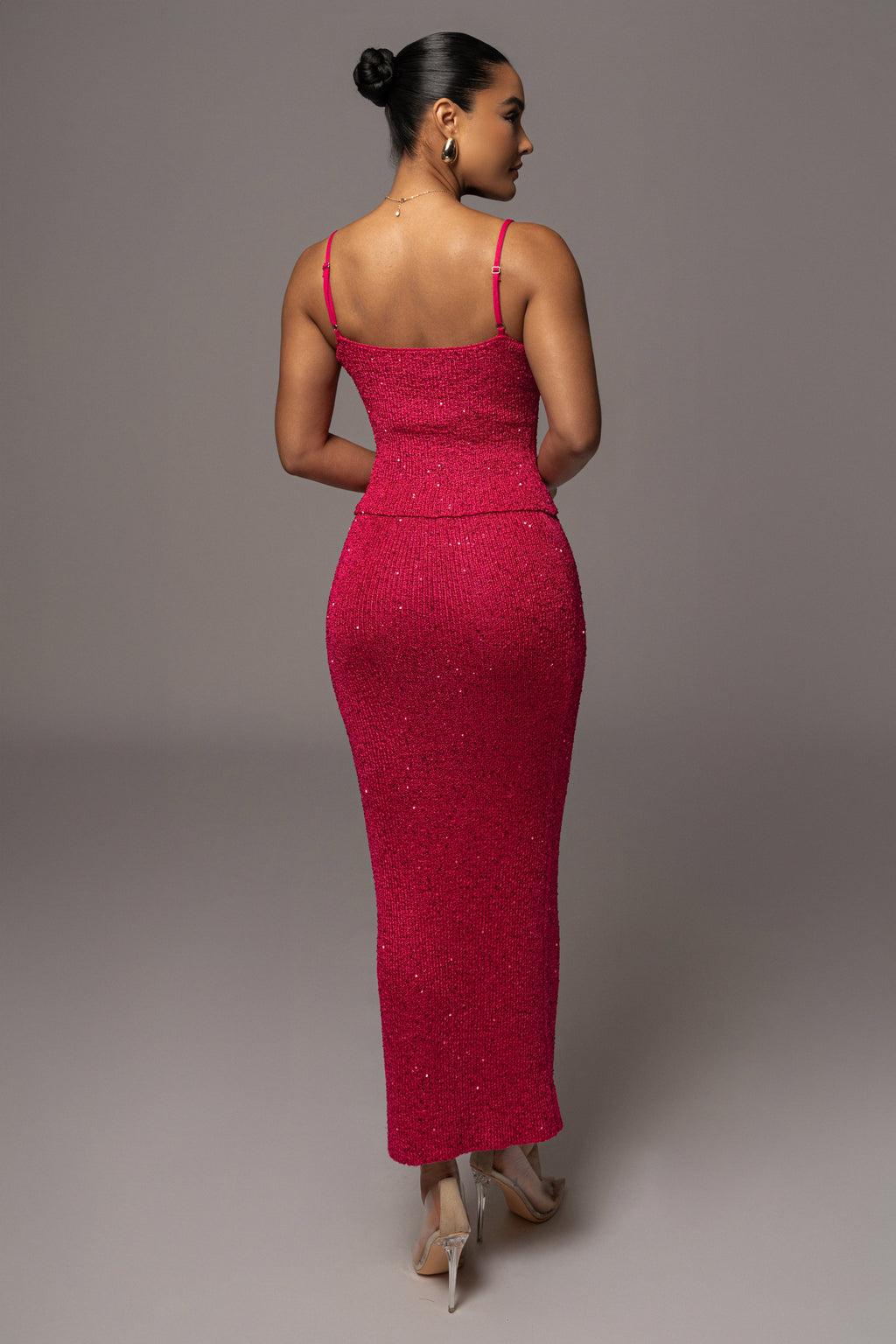 Pink Palace Sequin Skirt Set