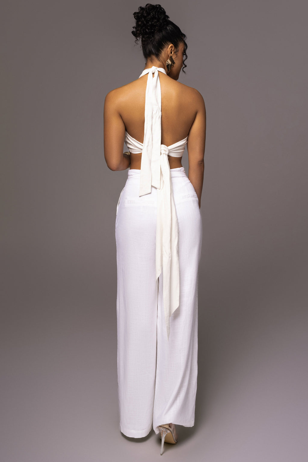 Off White Waverly Linen Trousers