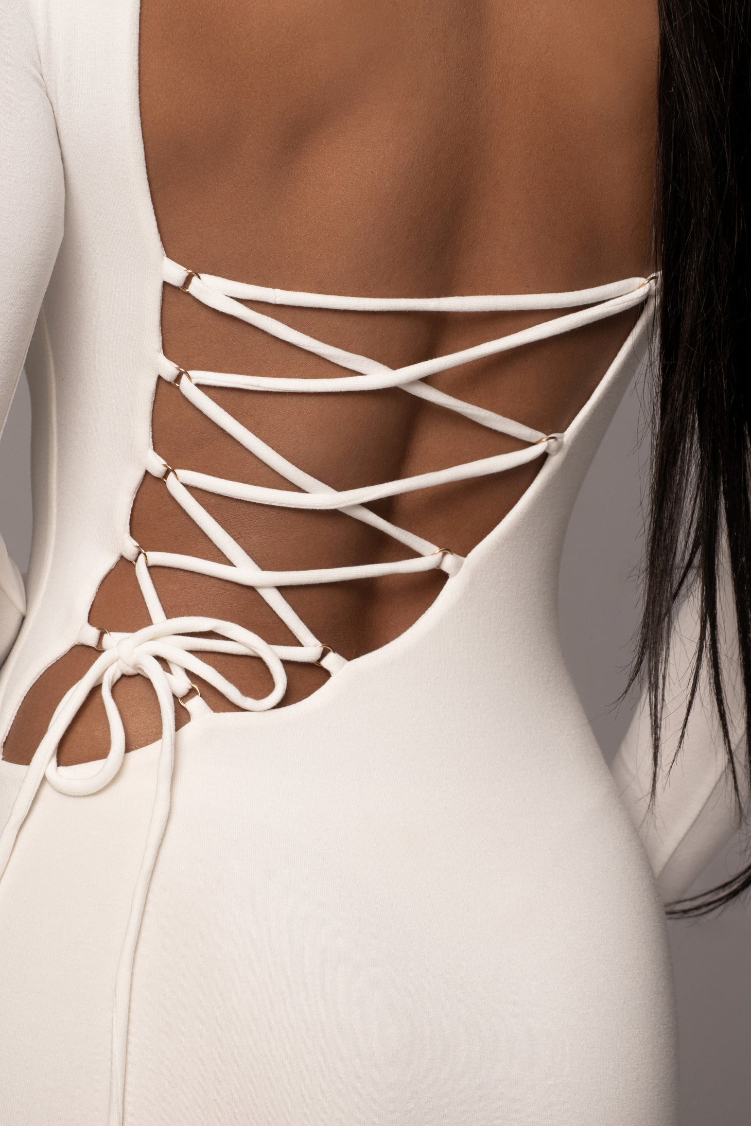 Ivory Shaye Mock Neck Dress