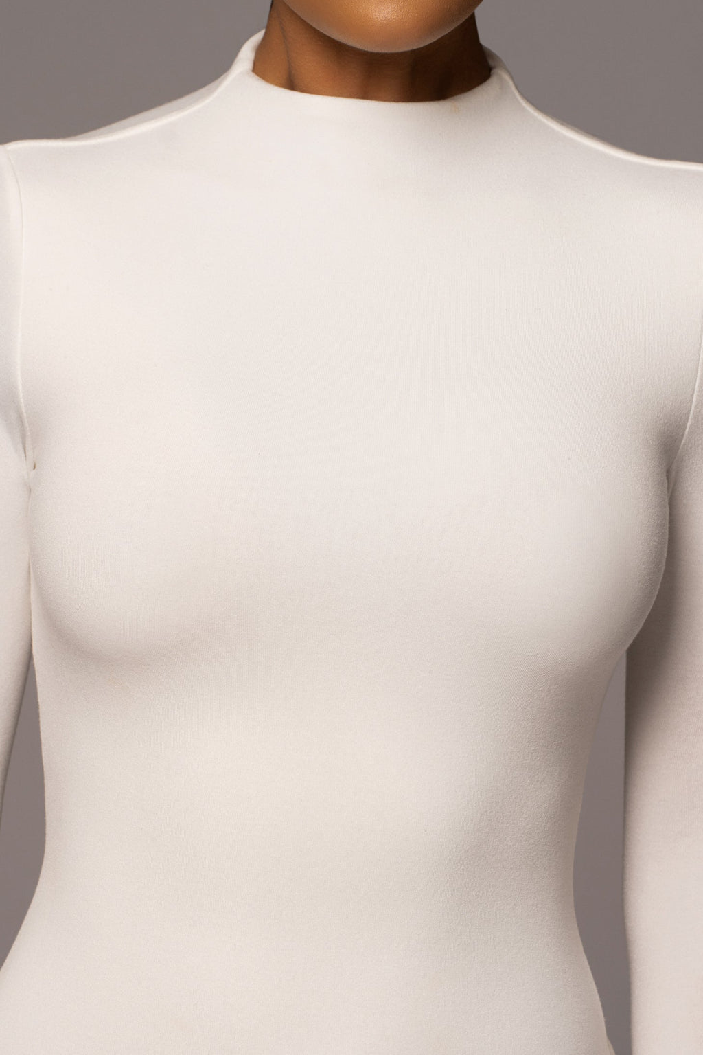 Ivory Shaye Mock Neck Dress