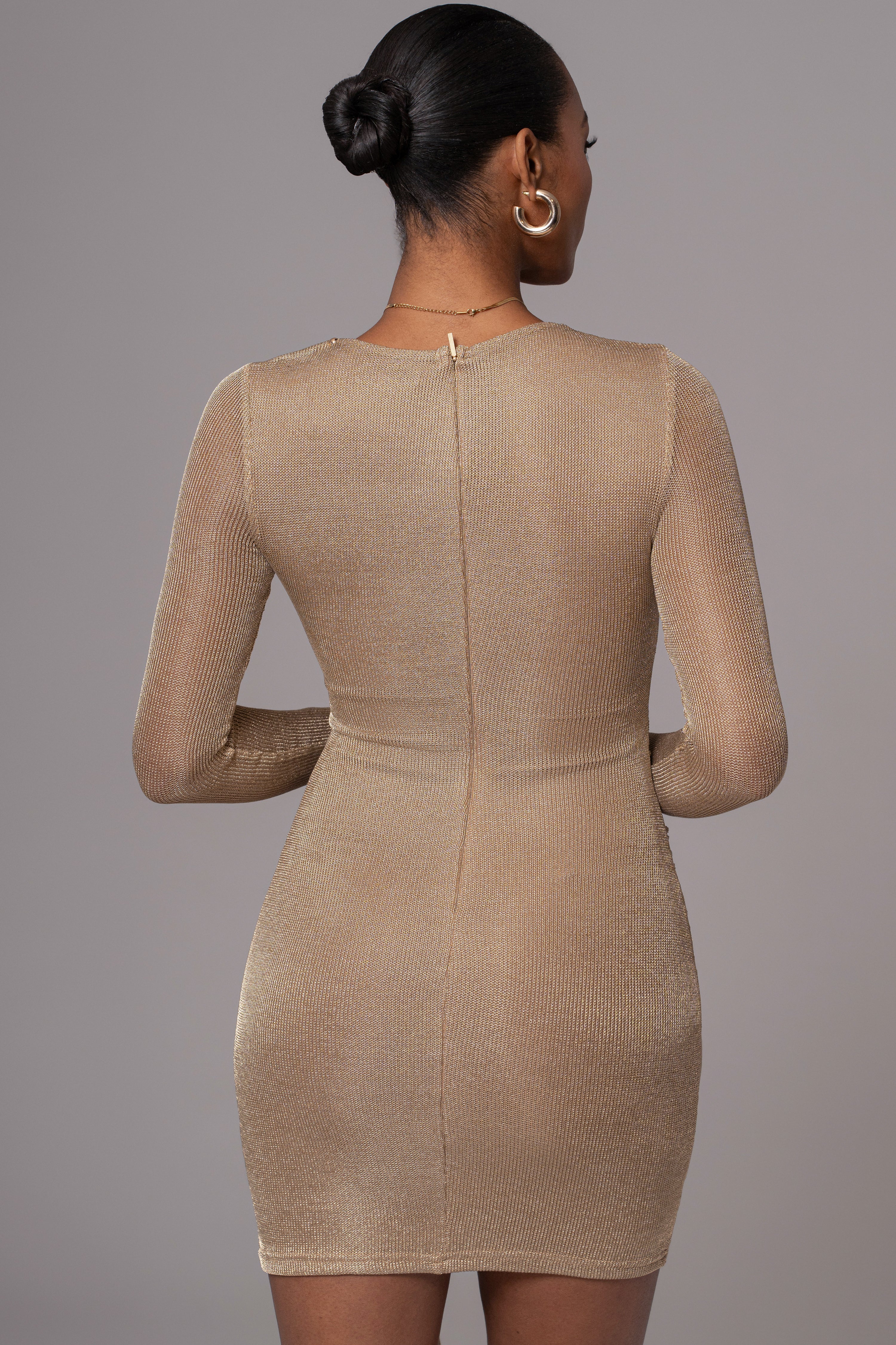 Gold Georgia Drape Dress