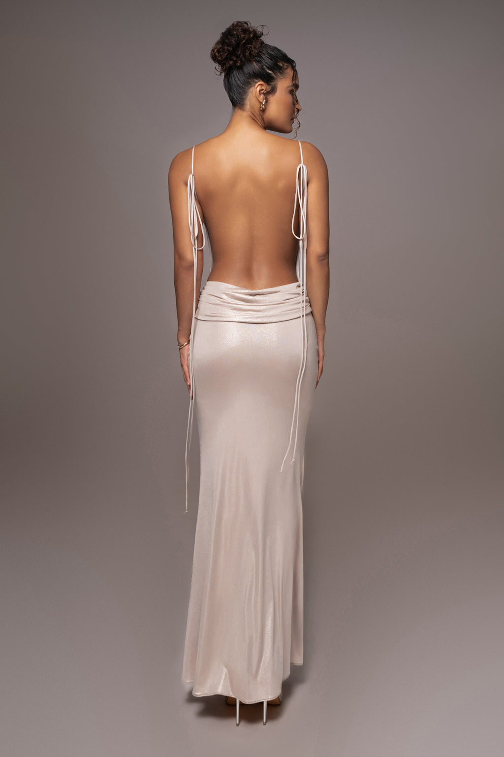 Champagne Heart of Gold Maxi Dress